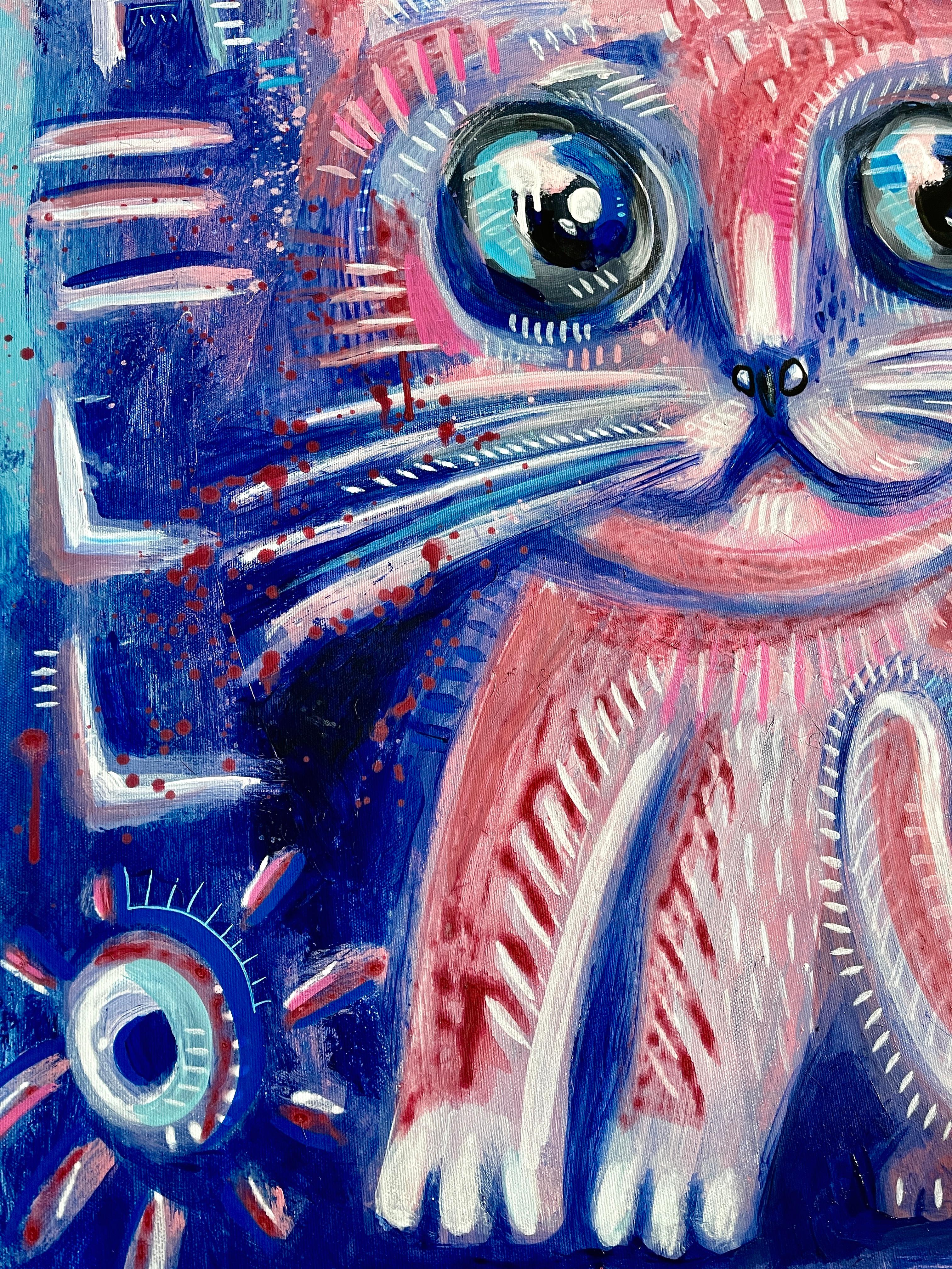 HELLO KITTY - Impressionist Painting by Daria Kusto