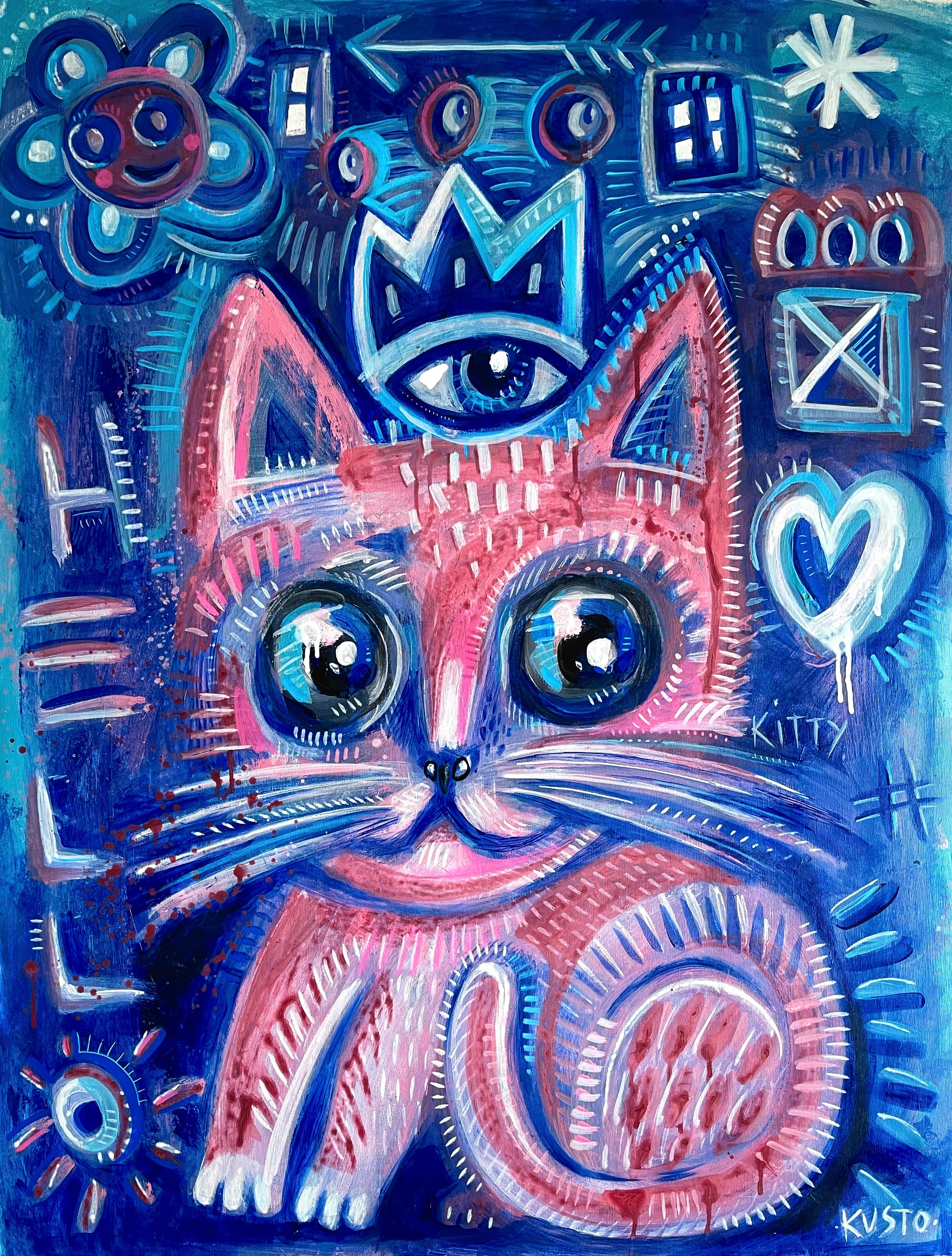Daria Kusto Figurative Painting - HELLO KITTY
