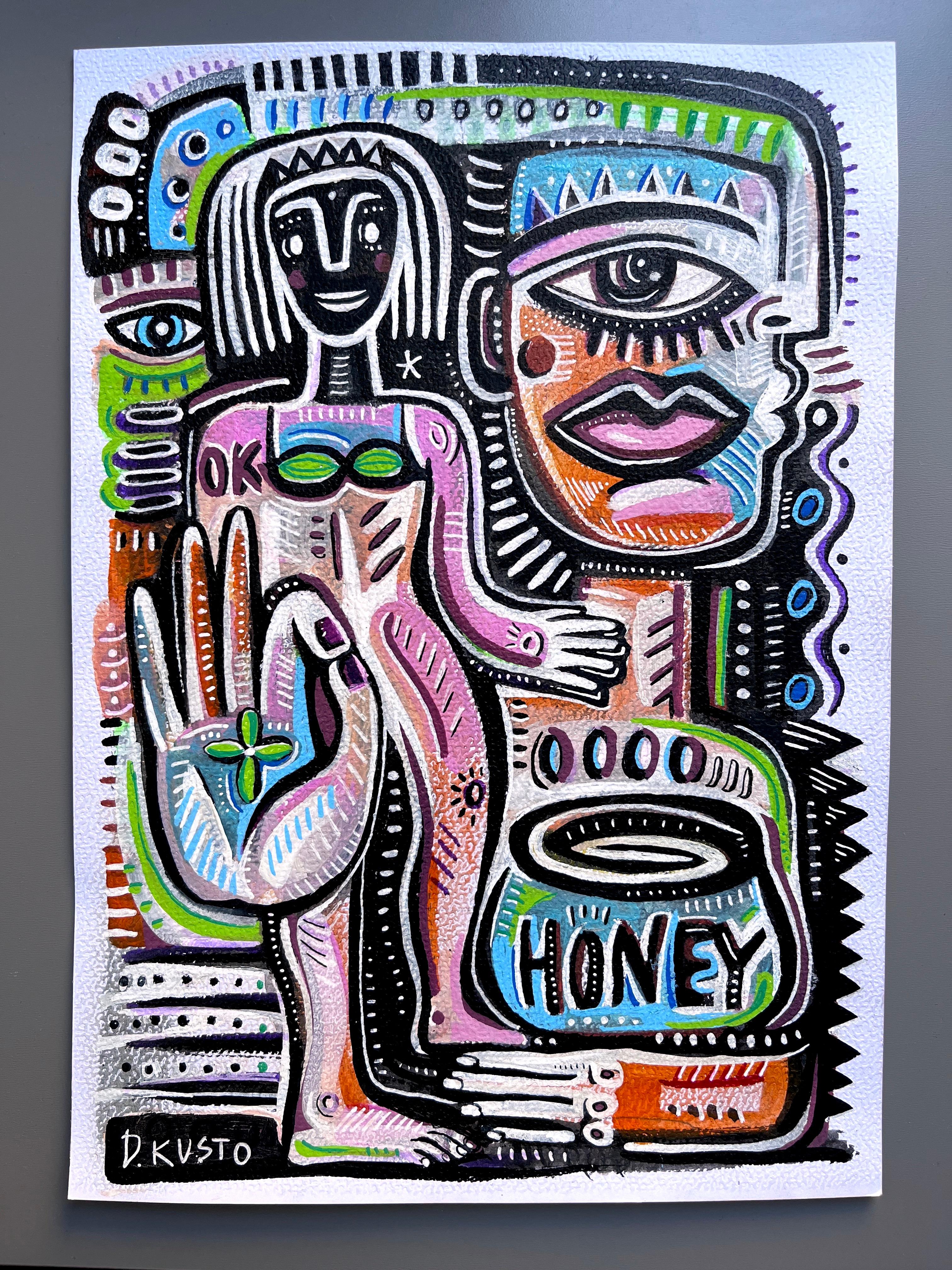 HONEY - Neo-Expressionist Painting by Daria Kusto