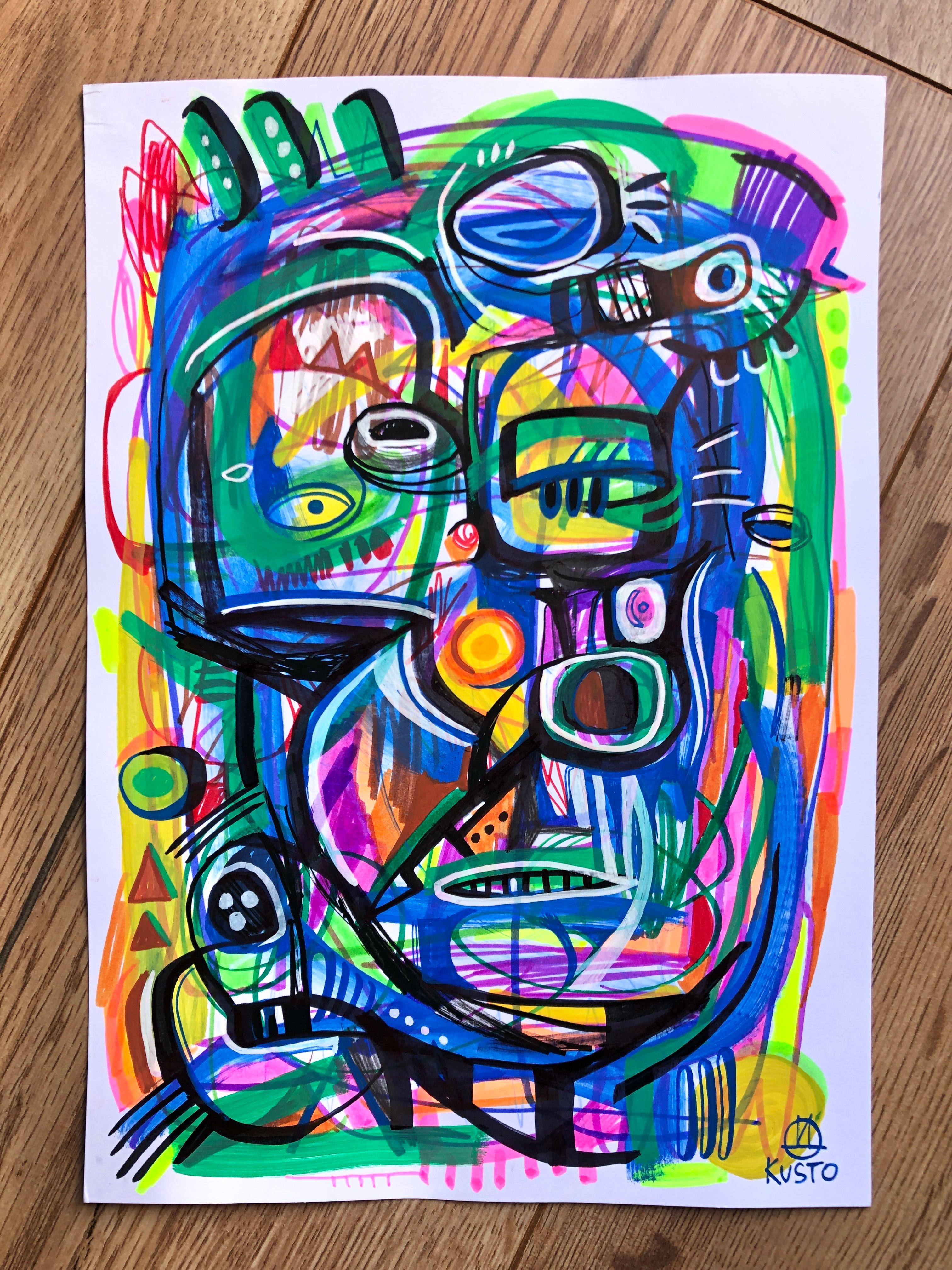 FACCIA ABSTRACT - Painting di Daria Kusto