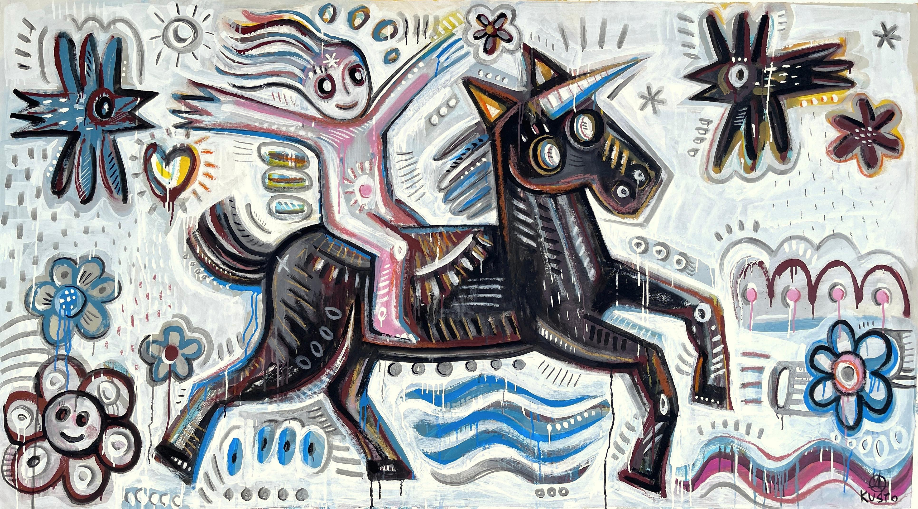 Figurative Painting di Daria Kusto - JOLLY RIDER