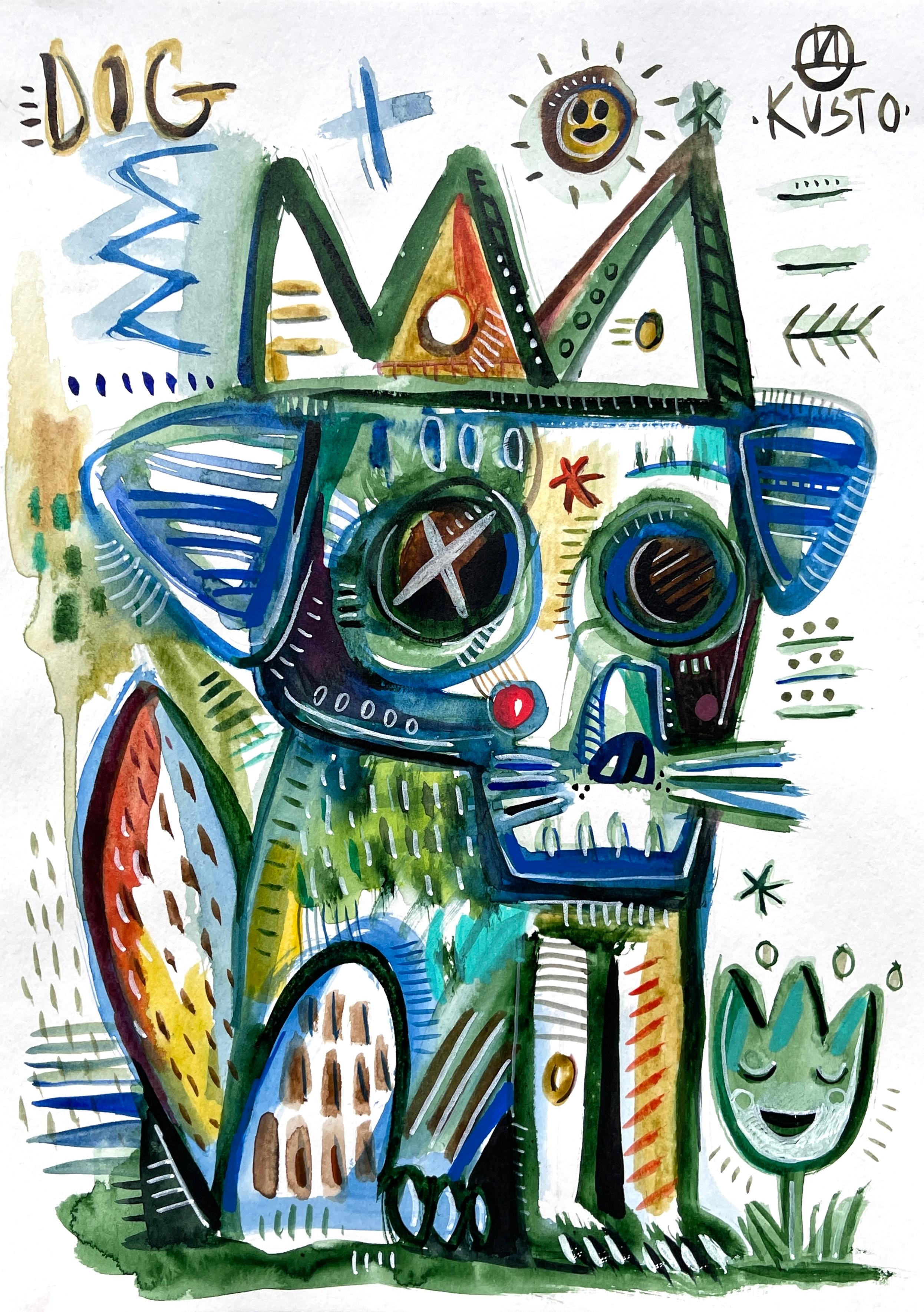 Daria Kusto Animal Painting - KING DOG