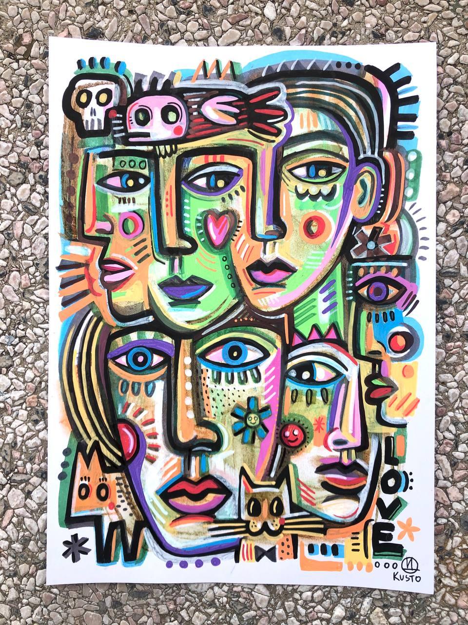 L'AMORE INTORNO - Painting Neoespressionismo di Daria Kusto