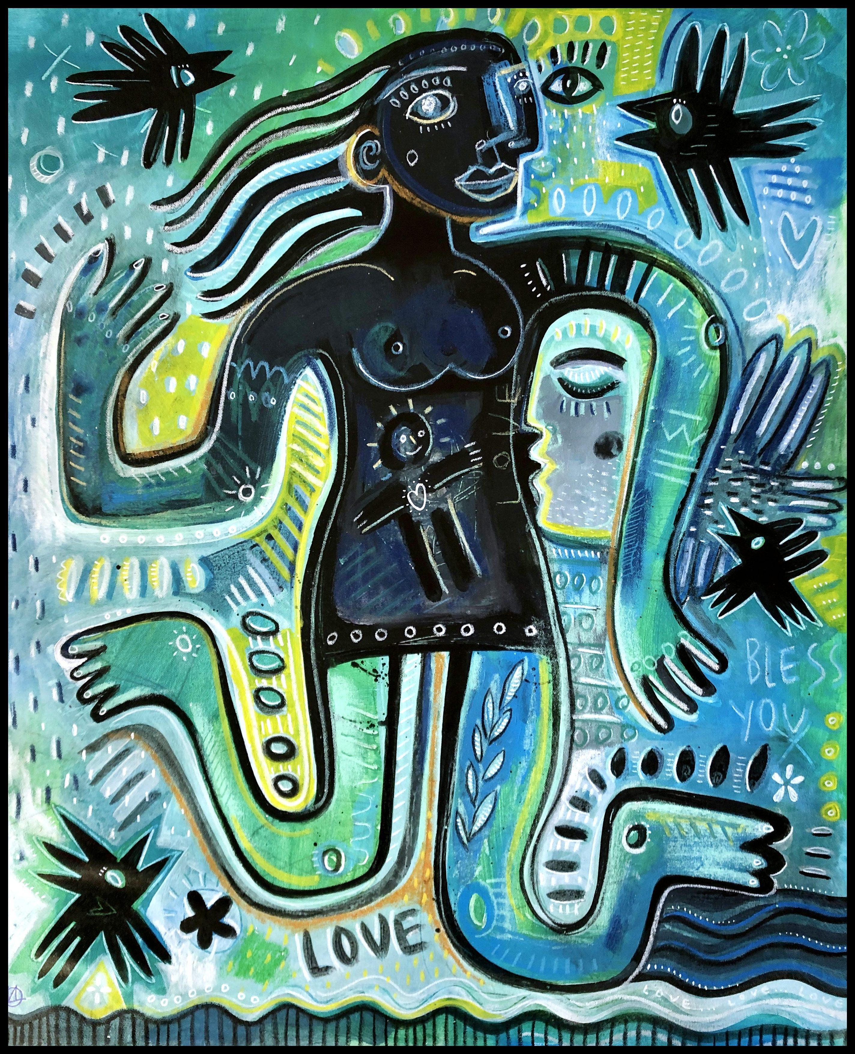 AMORE - Painting Contemporaneo di Daria Kusto