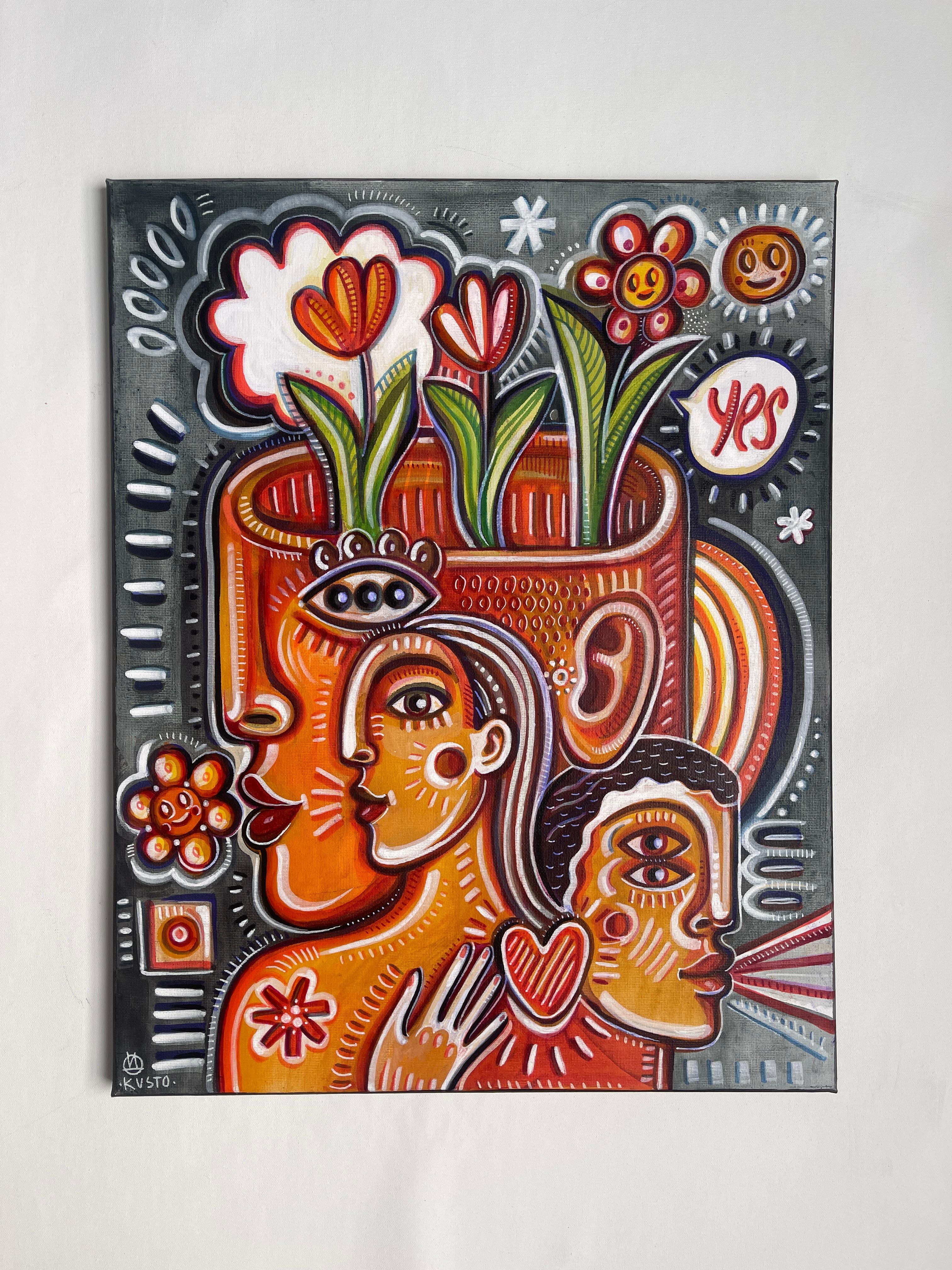 L'AMOUR EN FLEURS - Painting de Daria Kusto