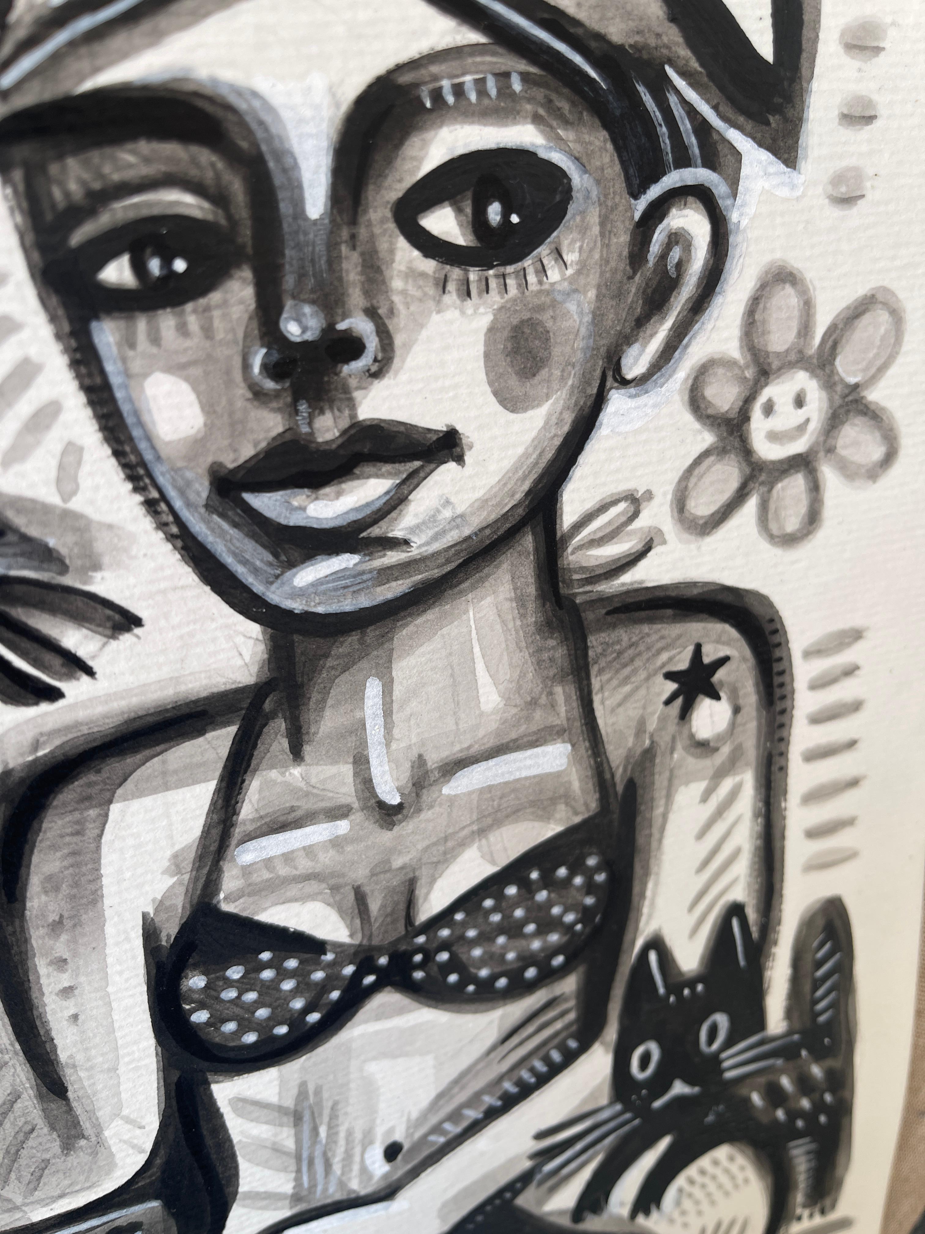 LIEBE ZUR NATUR (Grau), Portrait, von Daria Kusto