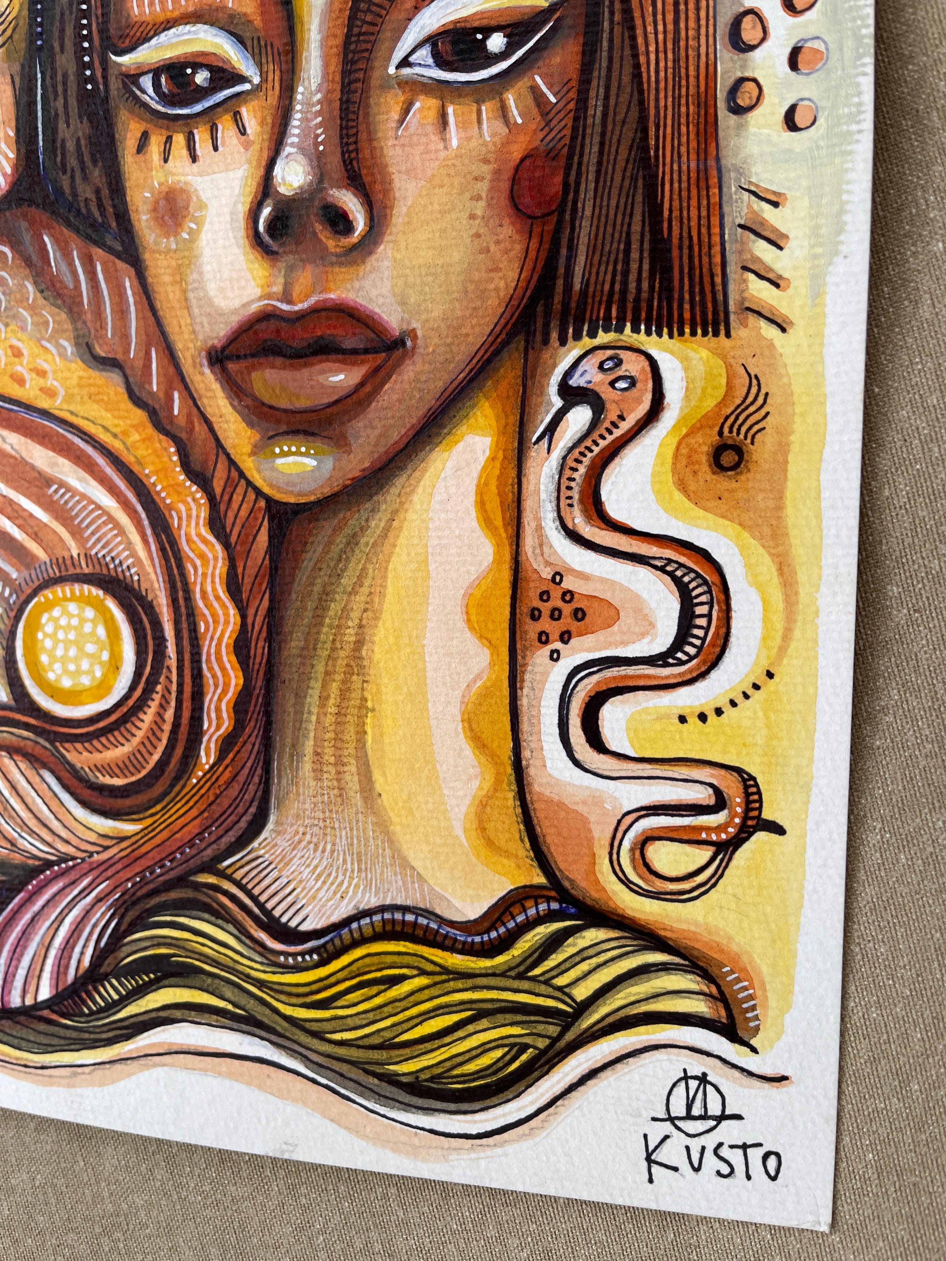 Opere originali di Daria Kusto.
acrilico   su  carta wotercolor.
La realtà del flusso magico...
Spedizione gratuita
ben protetto
senza cornice. 

