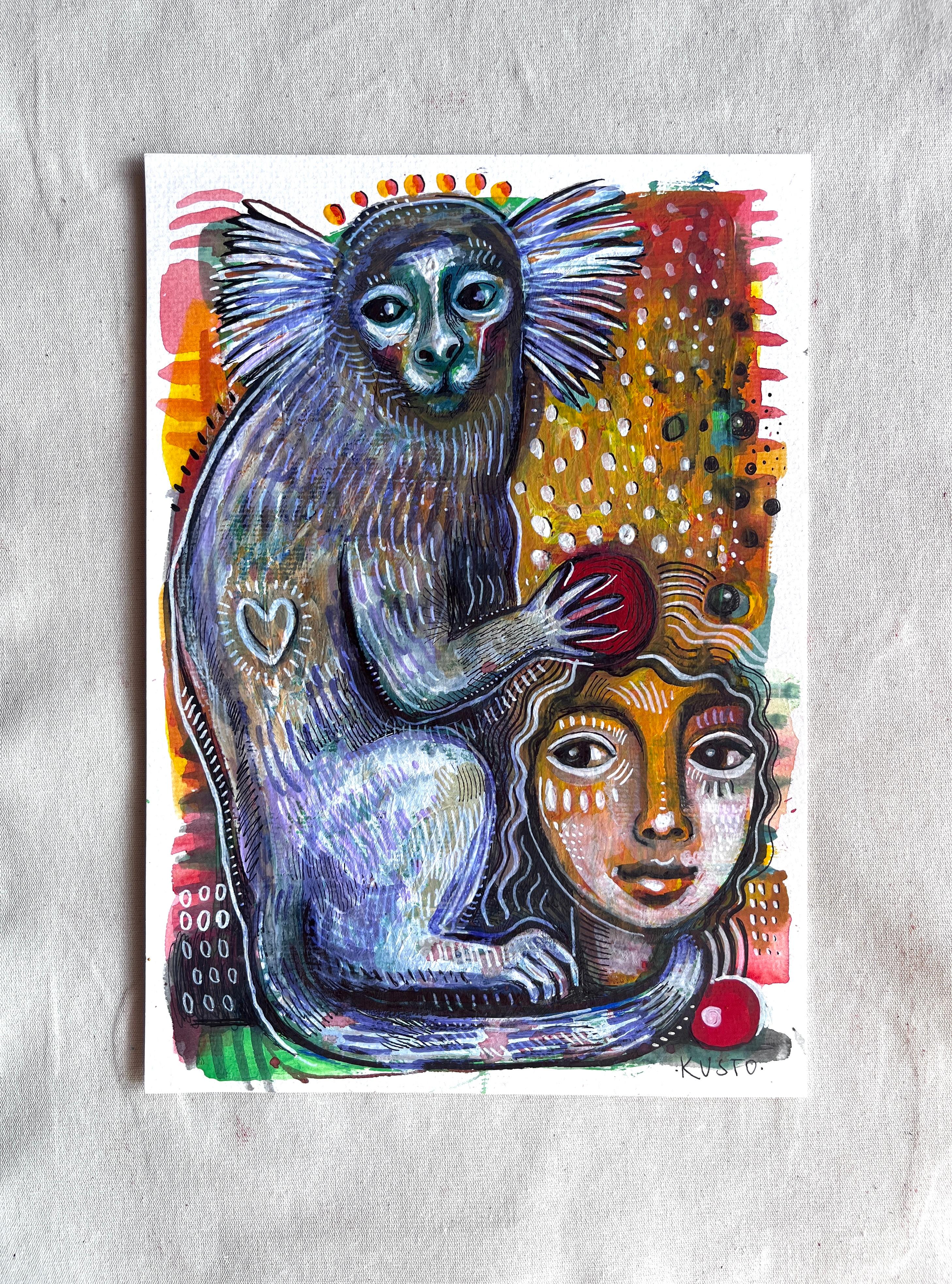 MONKEY - Painting di Daria Kusto