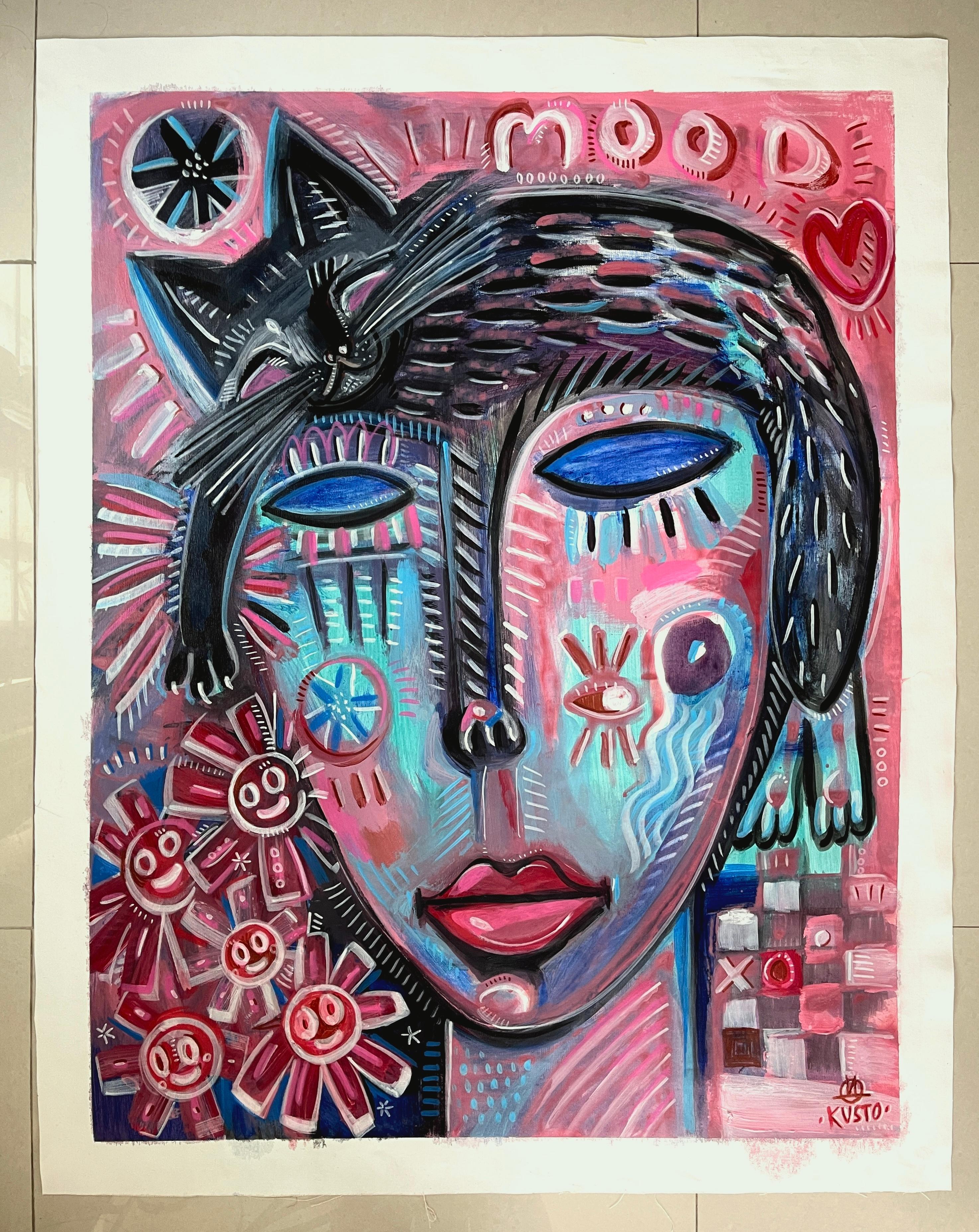 UMORE IN SINCRONIA - Animal Painting Grigio di Daria Kusto