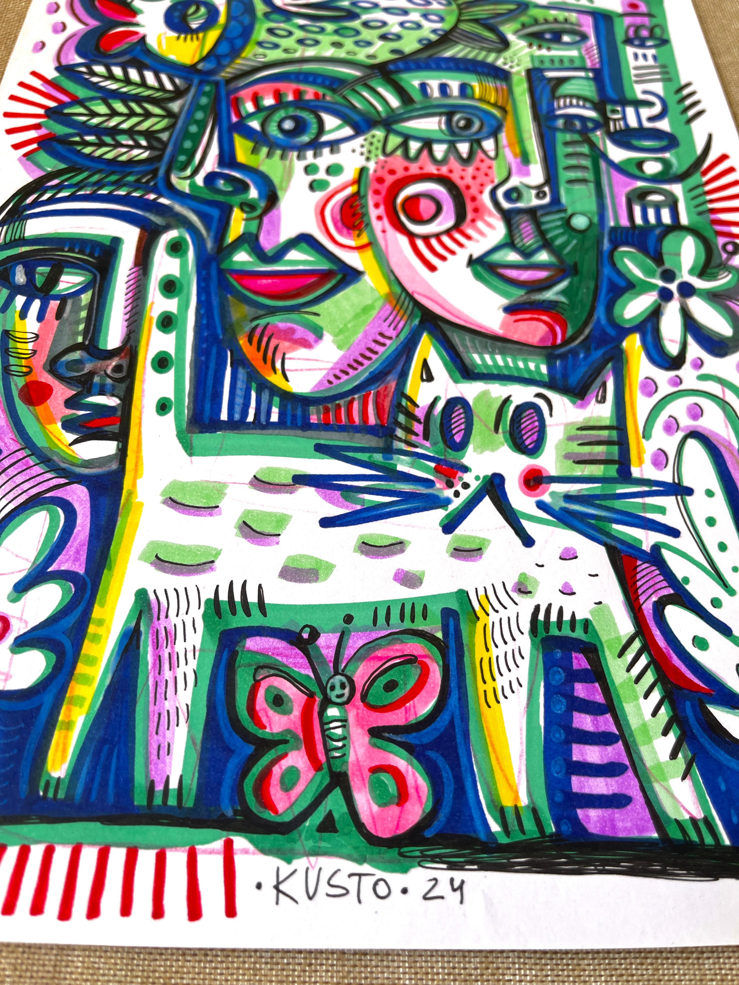 Originalkunstwerk von Daria Kusto.
Tusche, Marker, Lack auf Papier.
Die magische Flussrealität...
Sicherer und pünktlicher Versand aus Spanien