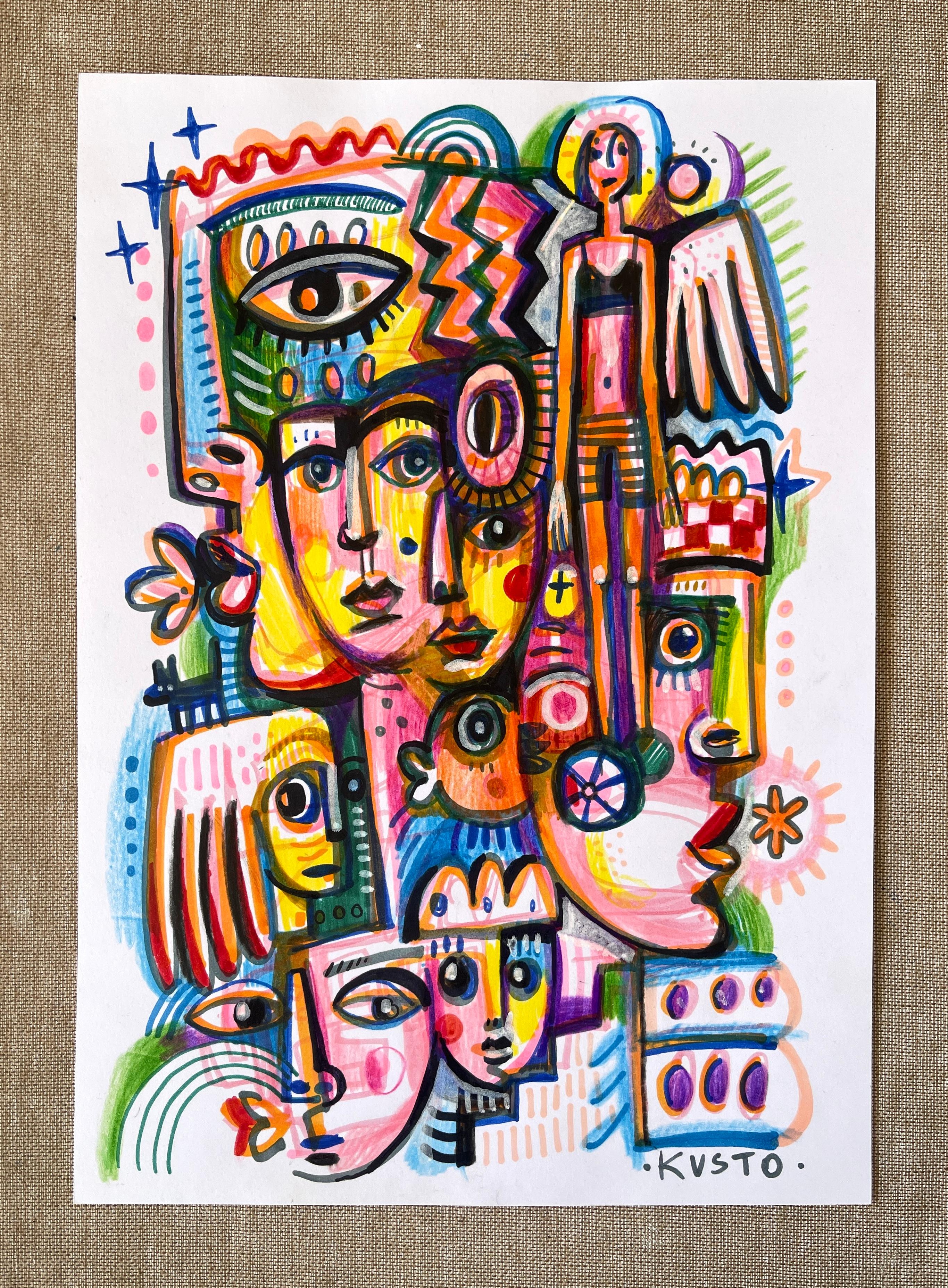 NEUE ANSICHT (Beige), Portrait, von Daria Kusto