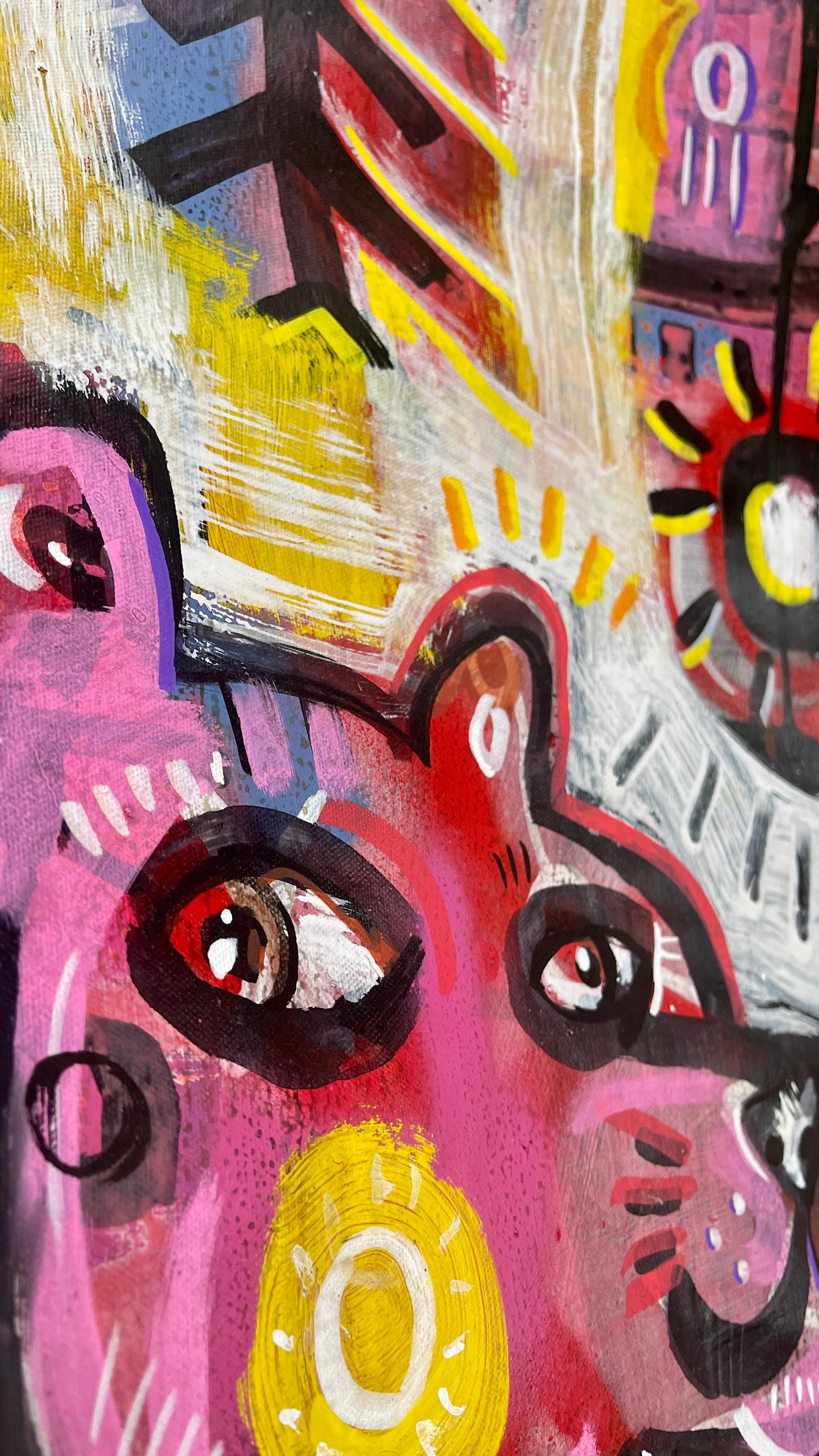 Opere originali di Daria Kusto.
Acrilico, spray acrilico  su tela
Viene spedito arrotolato in un tubo,
Dalla Spagna.
