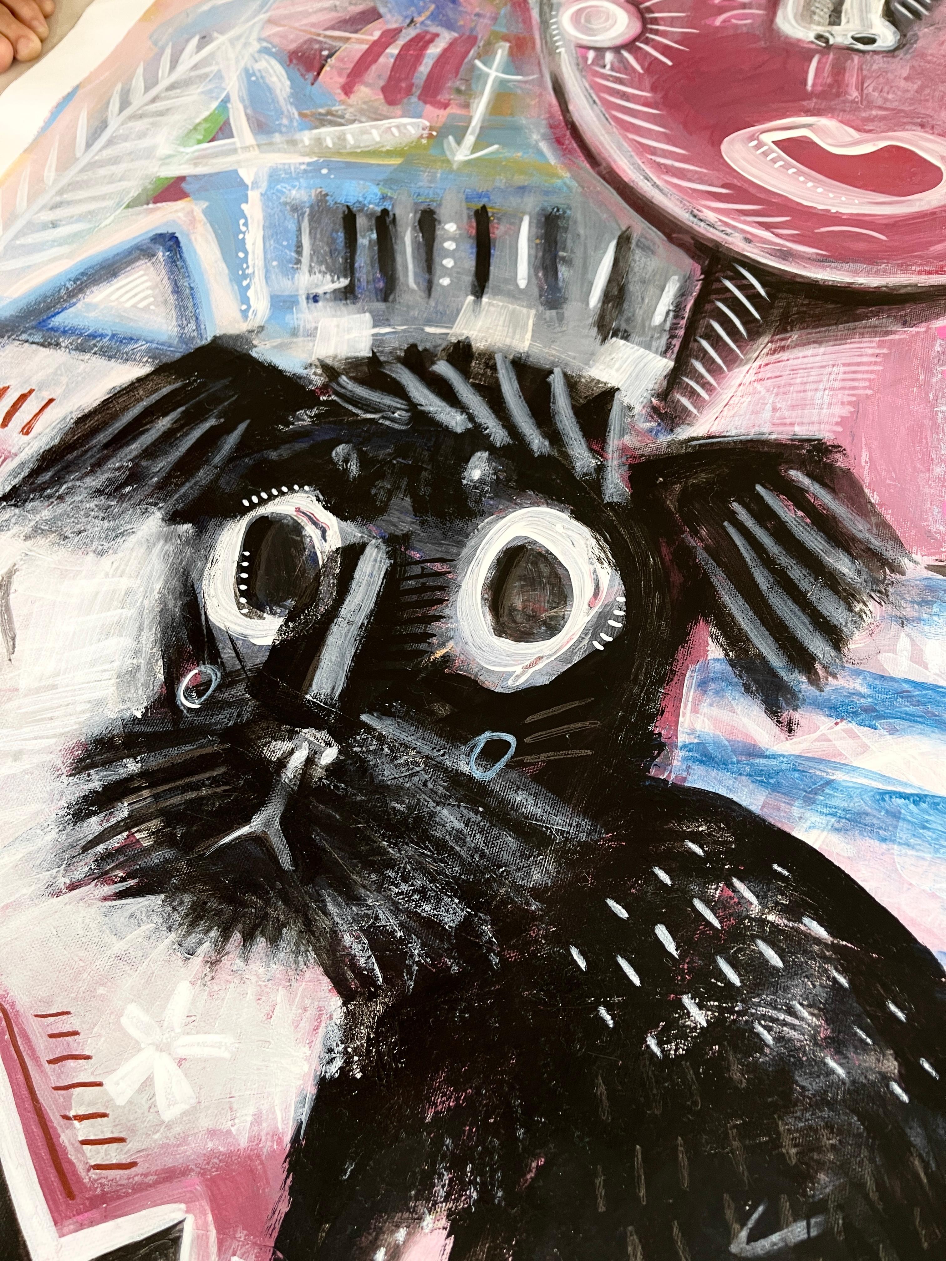 Original painting by artist Daria Kusto.
Acrylic on Canvas.
The magic flow reality...

“Pirates” is a story of childhood, imagination, and inner wildness. A boy in a striped shirt and his dog resemble street treasure hunters — perhaps without a