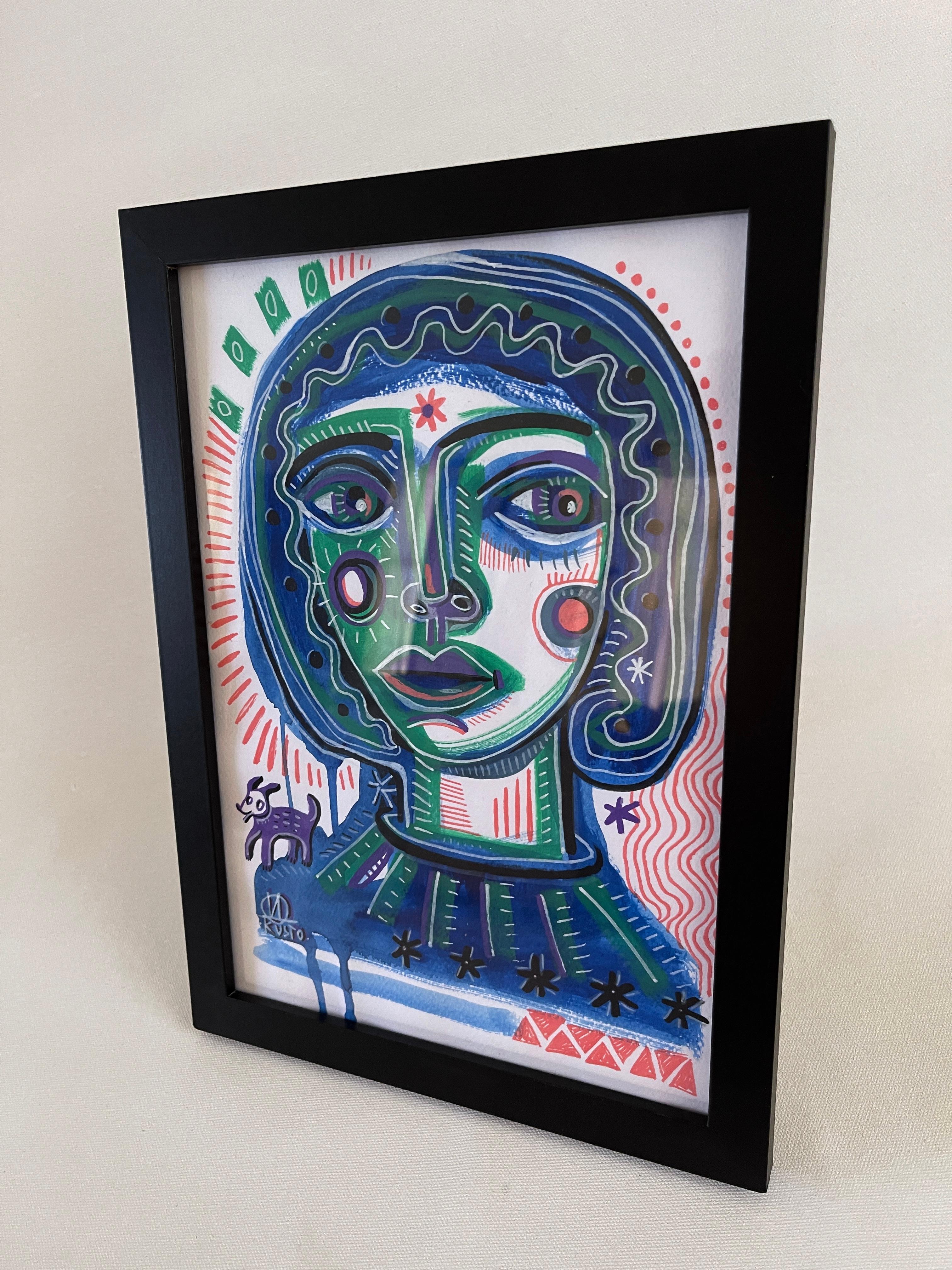 Original artwork by Daria Kusto.
Acrylic on watercolor paper, 
Framed.
The painting will be shipped directly from Thailand – safely and promptly.