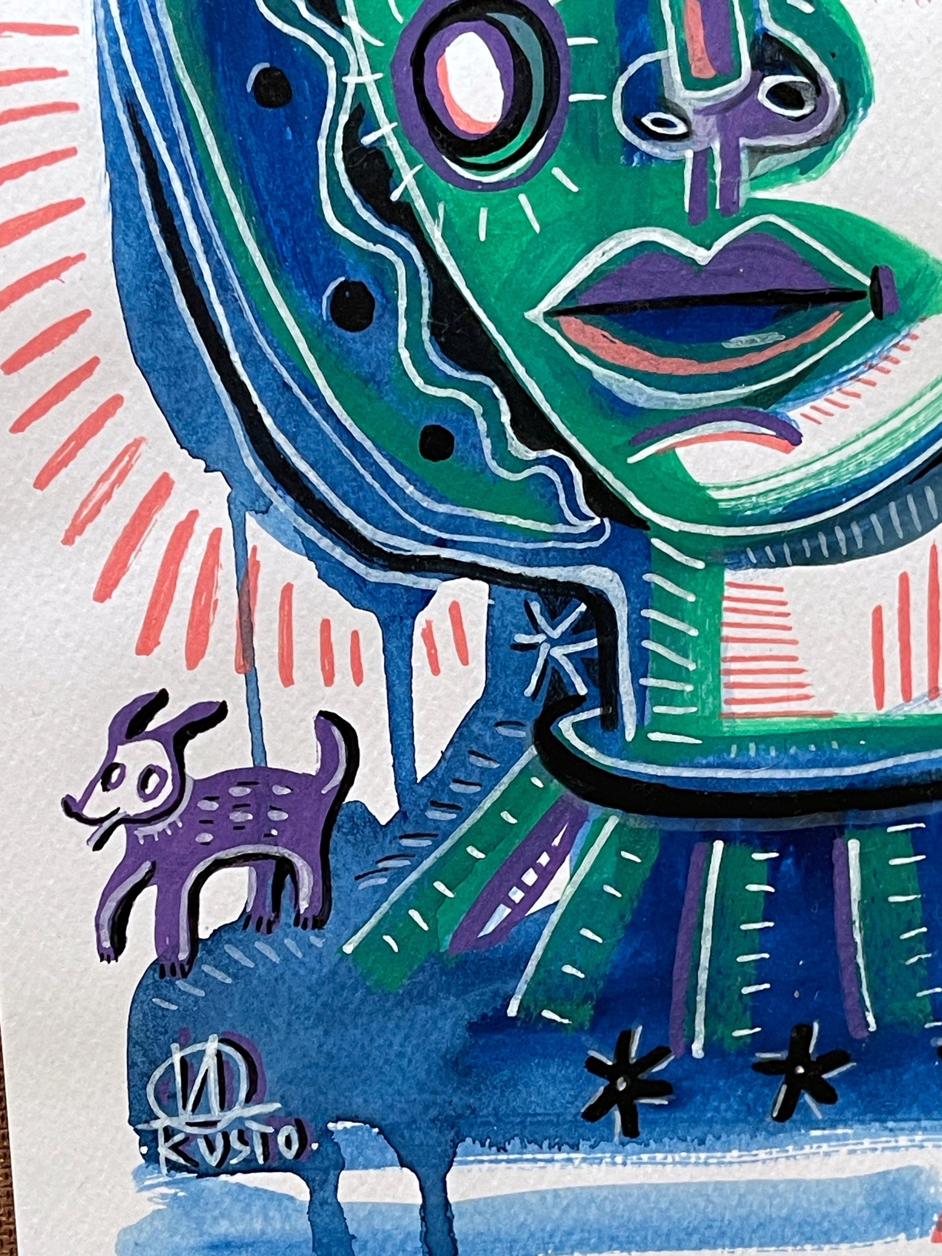 PORTRAIT WITH A DOG For Sale 1