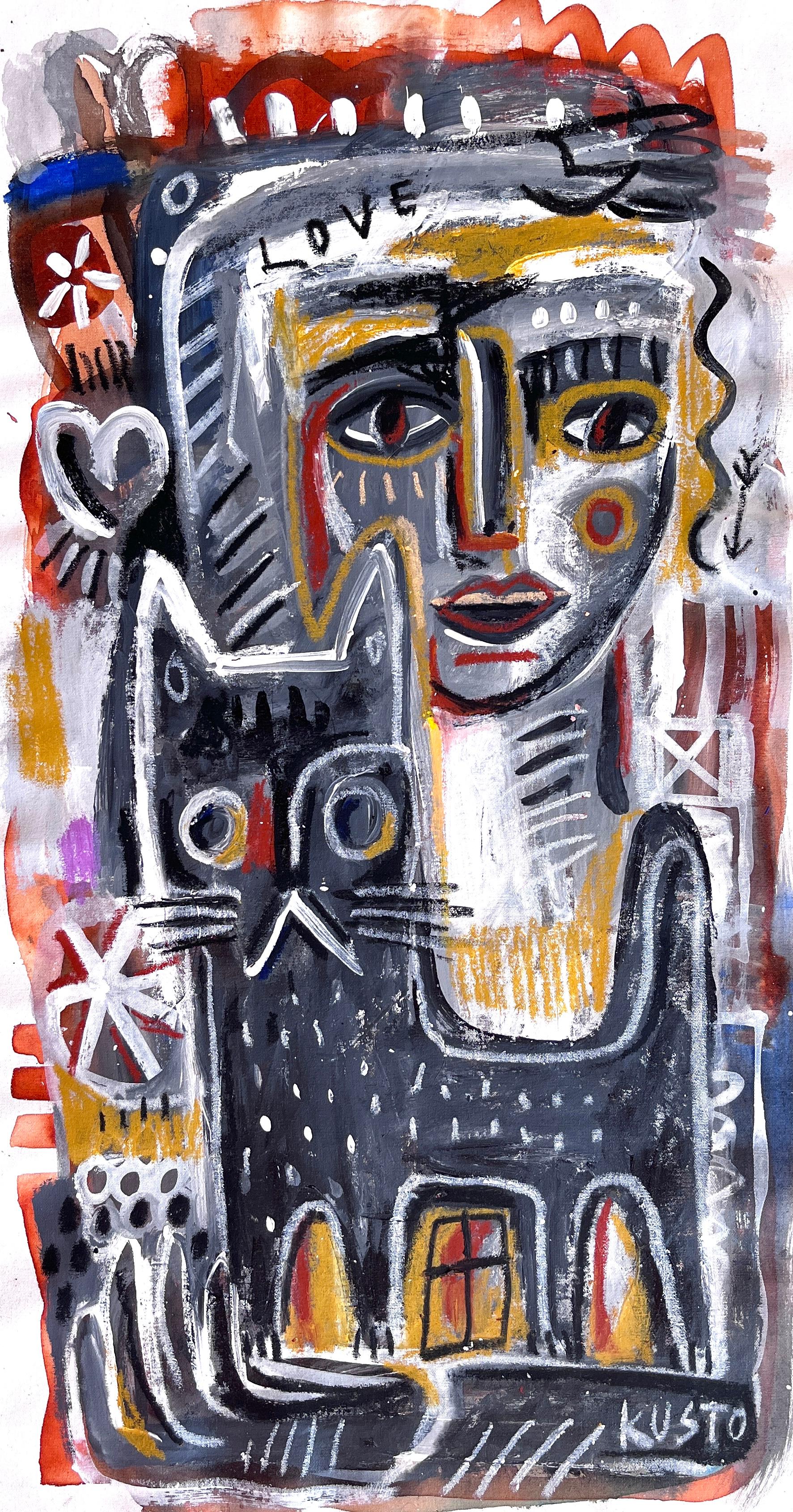 RETRATO CON GATO