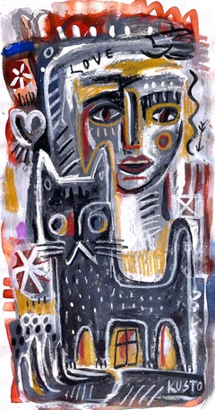 RETRATO CON GATO