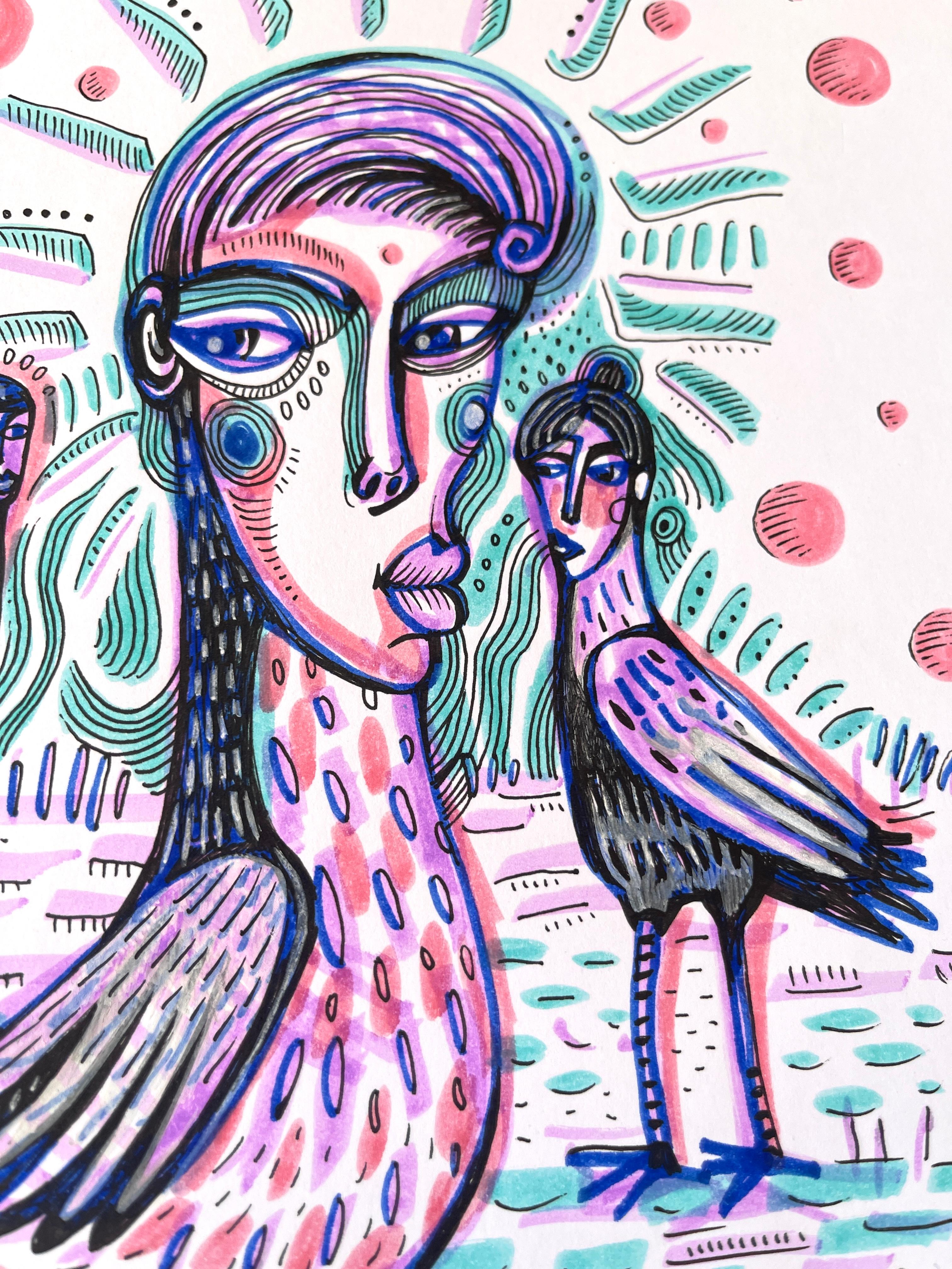 PRETTY BIRDIE (Pop-Art), Art, von Daria Kusto