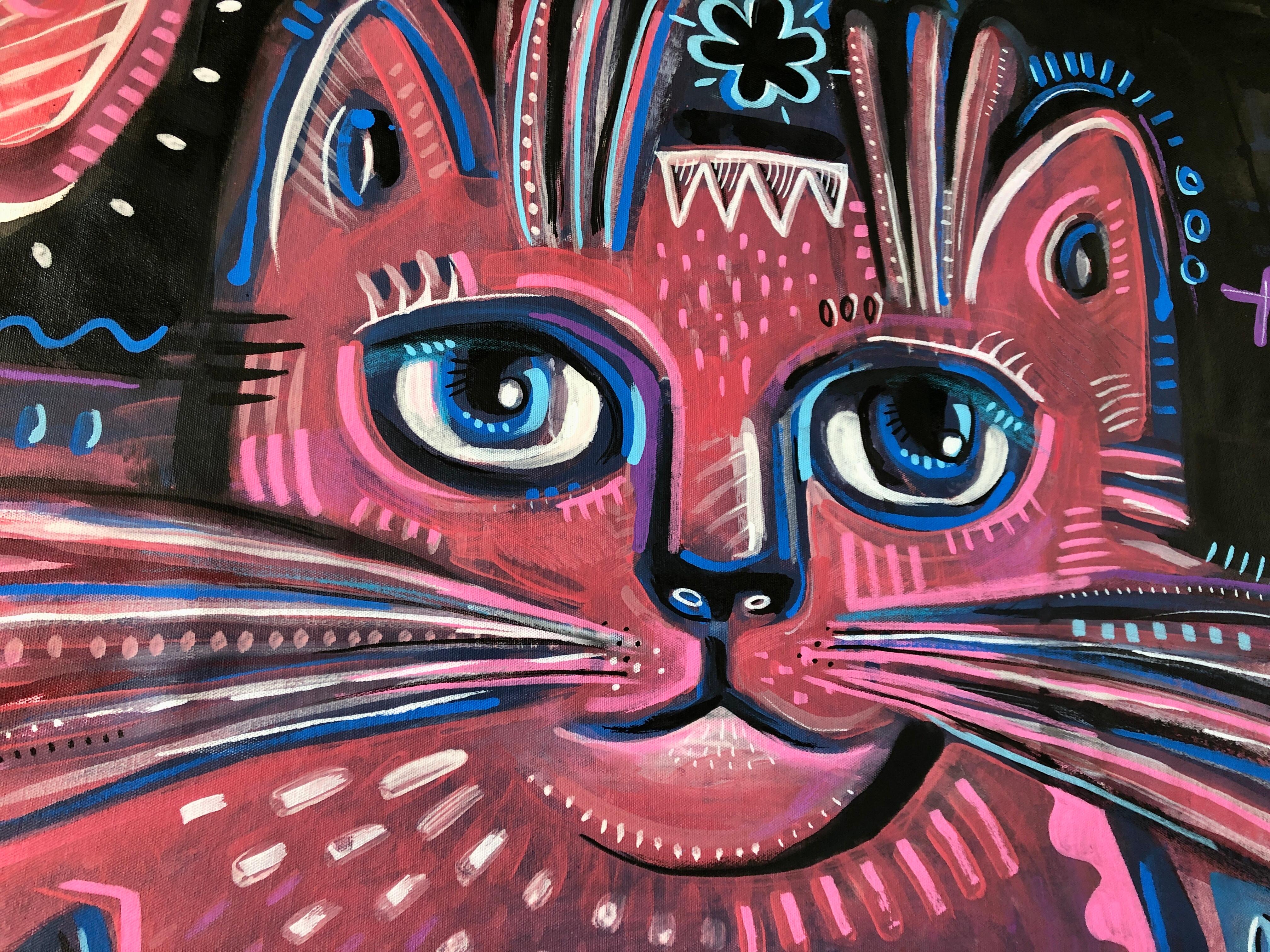 PINK KATZEN – Painting von Daria Kusto