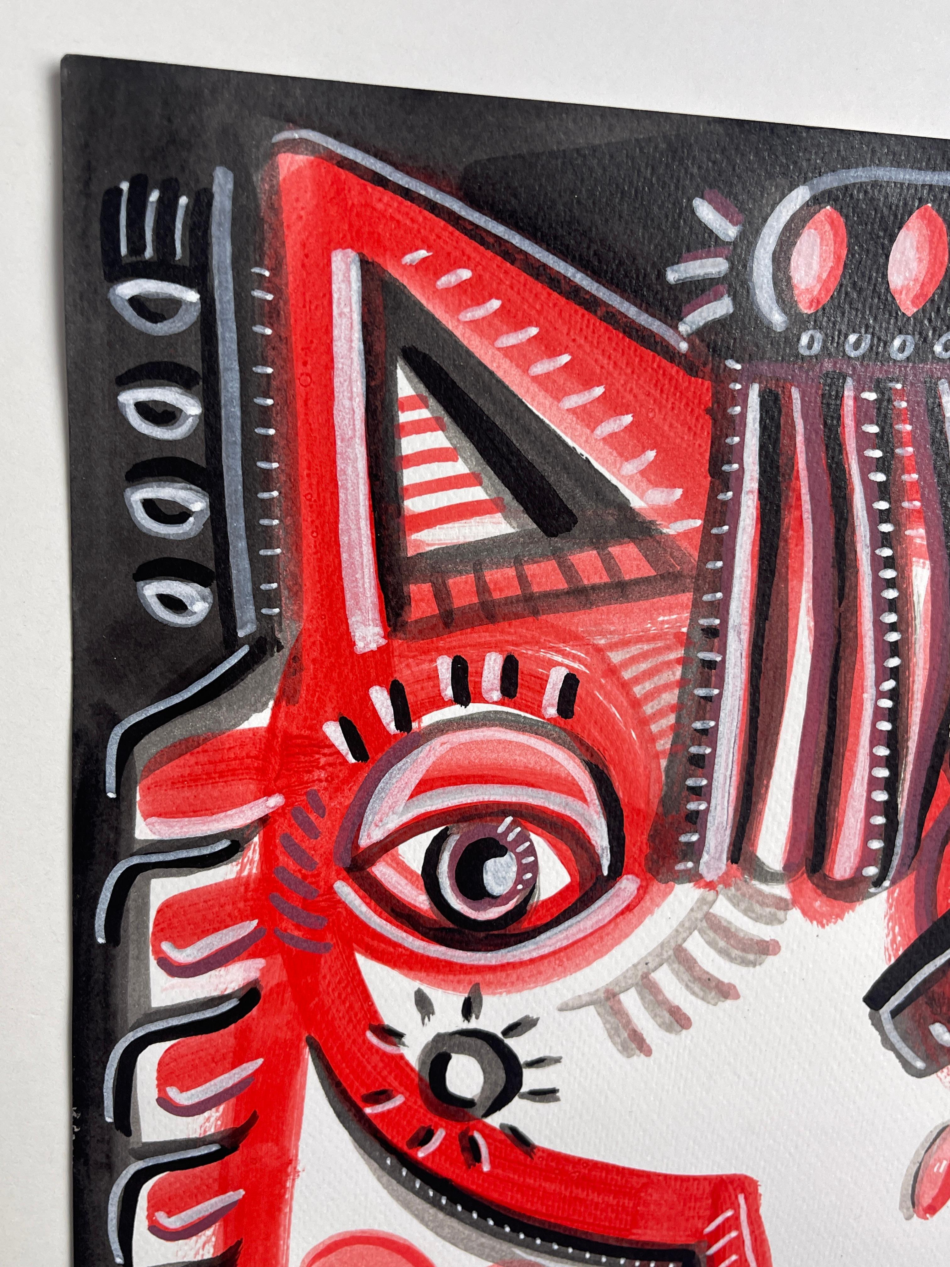 RED HORSE (Pop-Art), Painting, von Daria Kusto