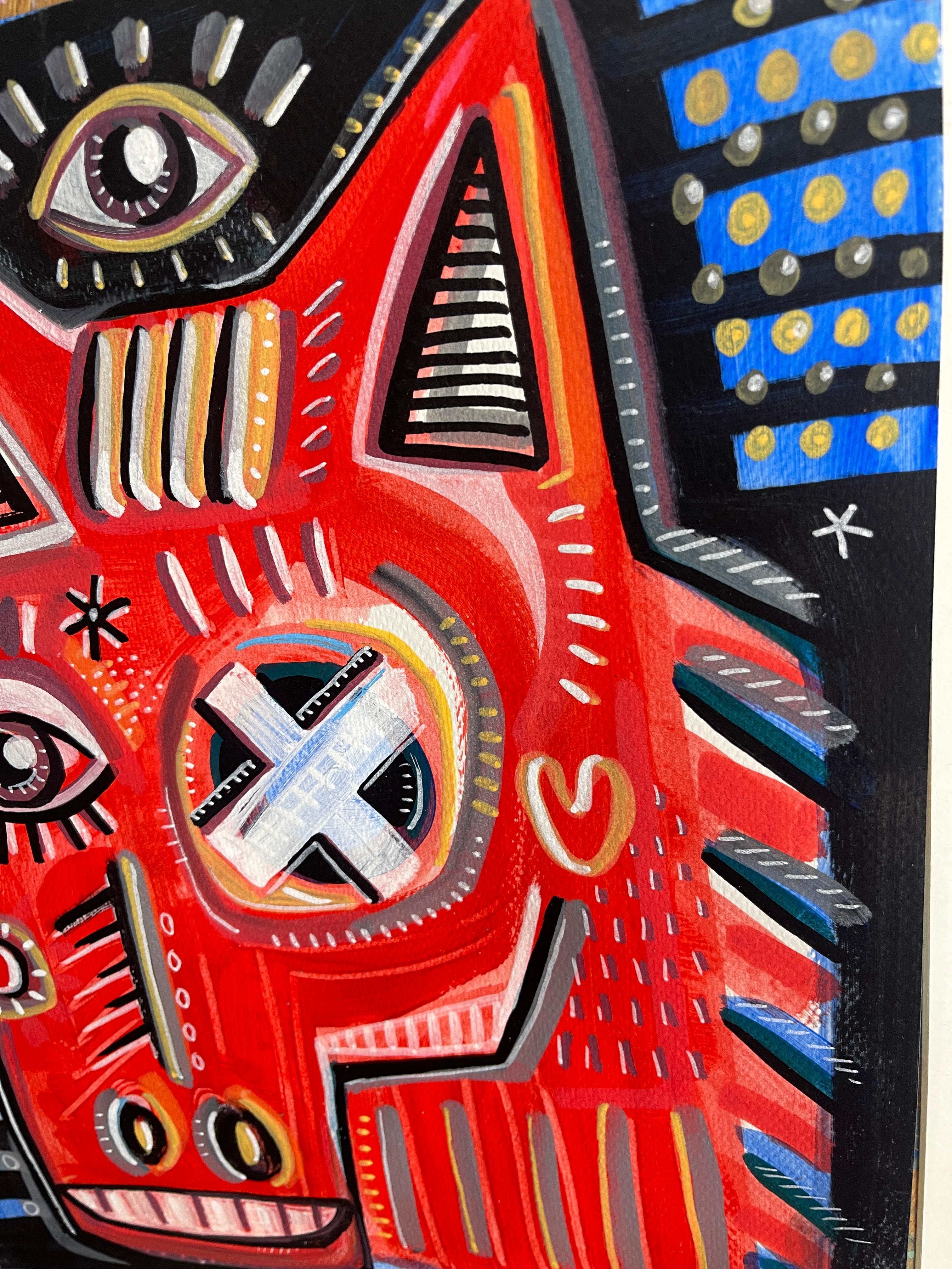 RED HORSE (Rot), Animal Art, von Daria Kusto