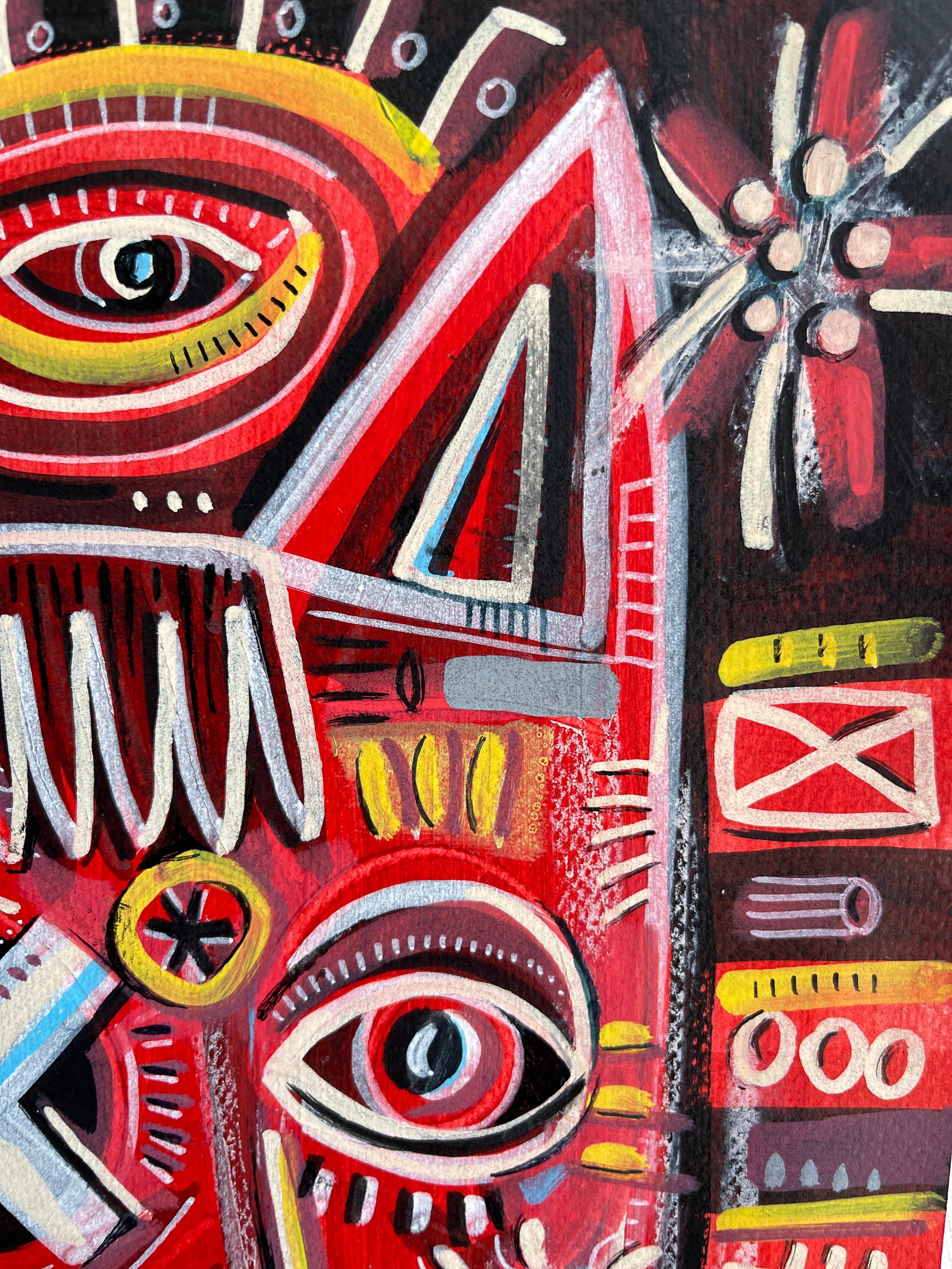 RED HORSE (Rot), Animal Painting, von Daria Kusto