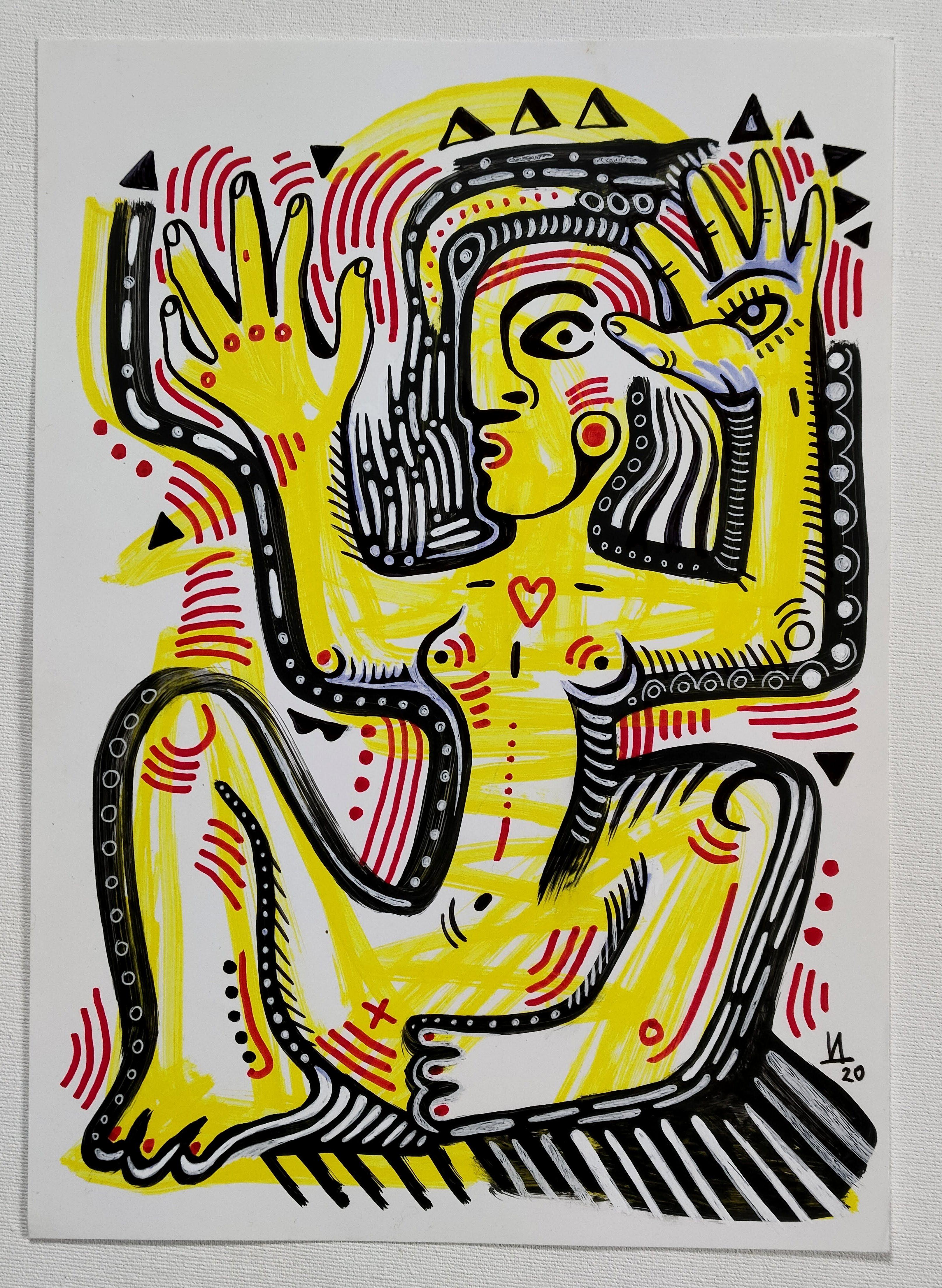 SHAMAN - Painting by Daria Kusto