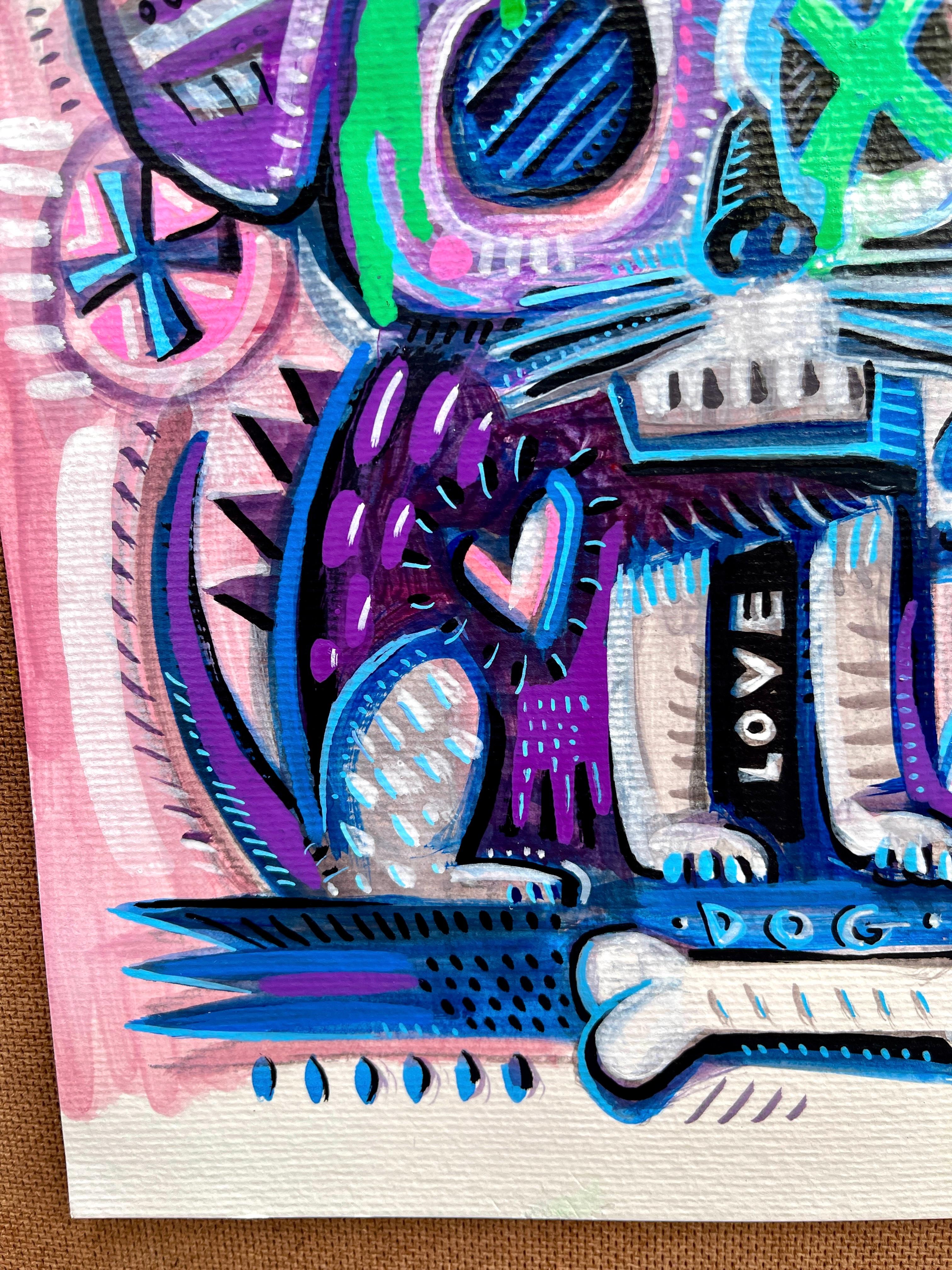 SKULL DOG - Pop Art Painting by Daria Kusto