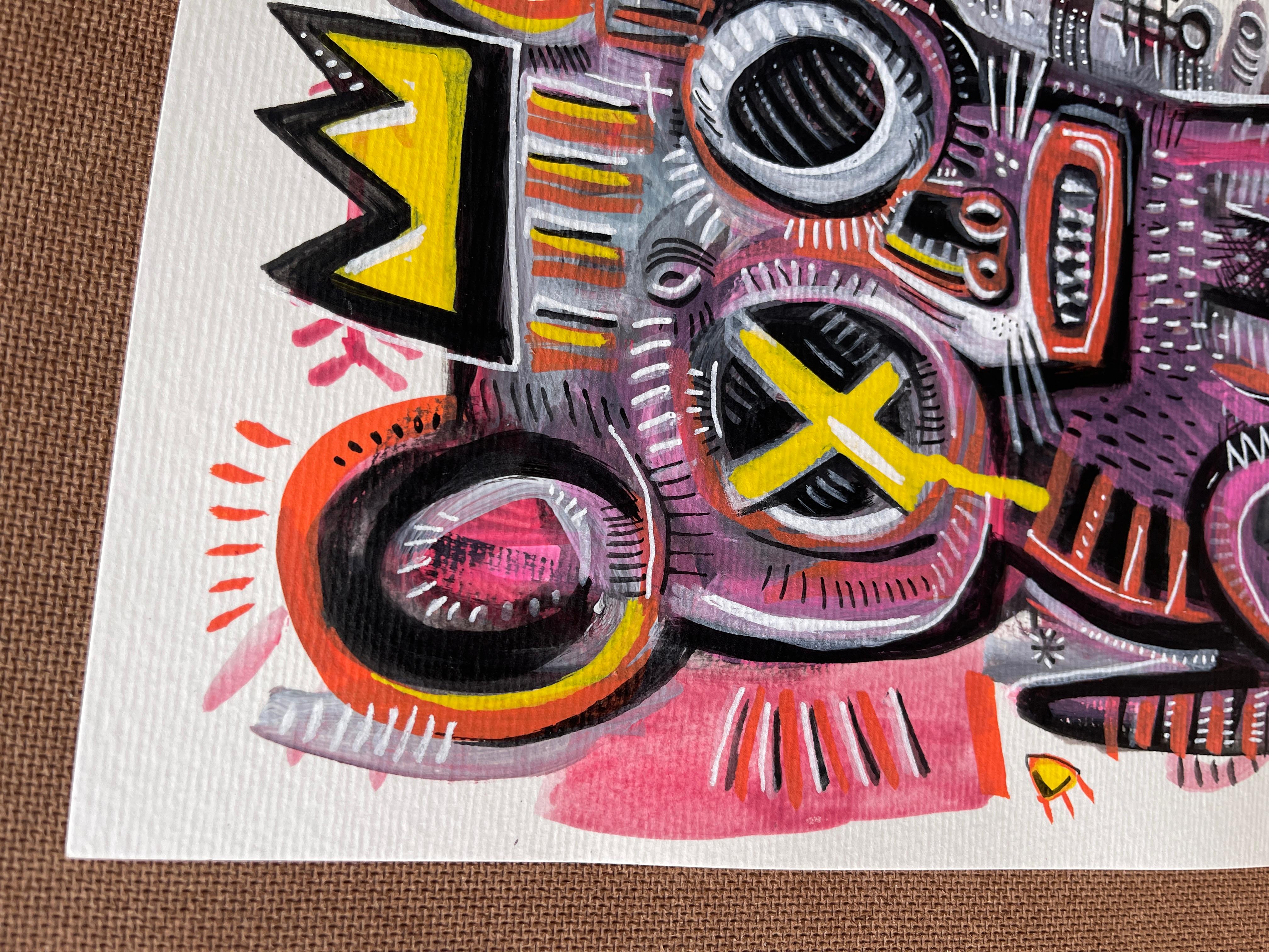 SKULL TIGER - Pop Art Painting by Daria Kusto
