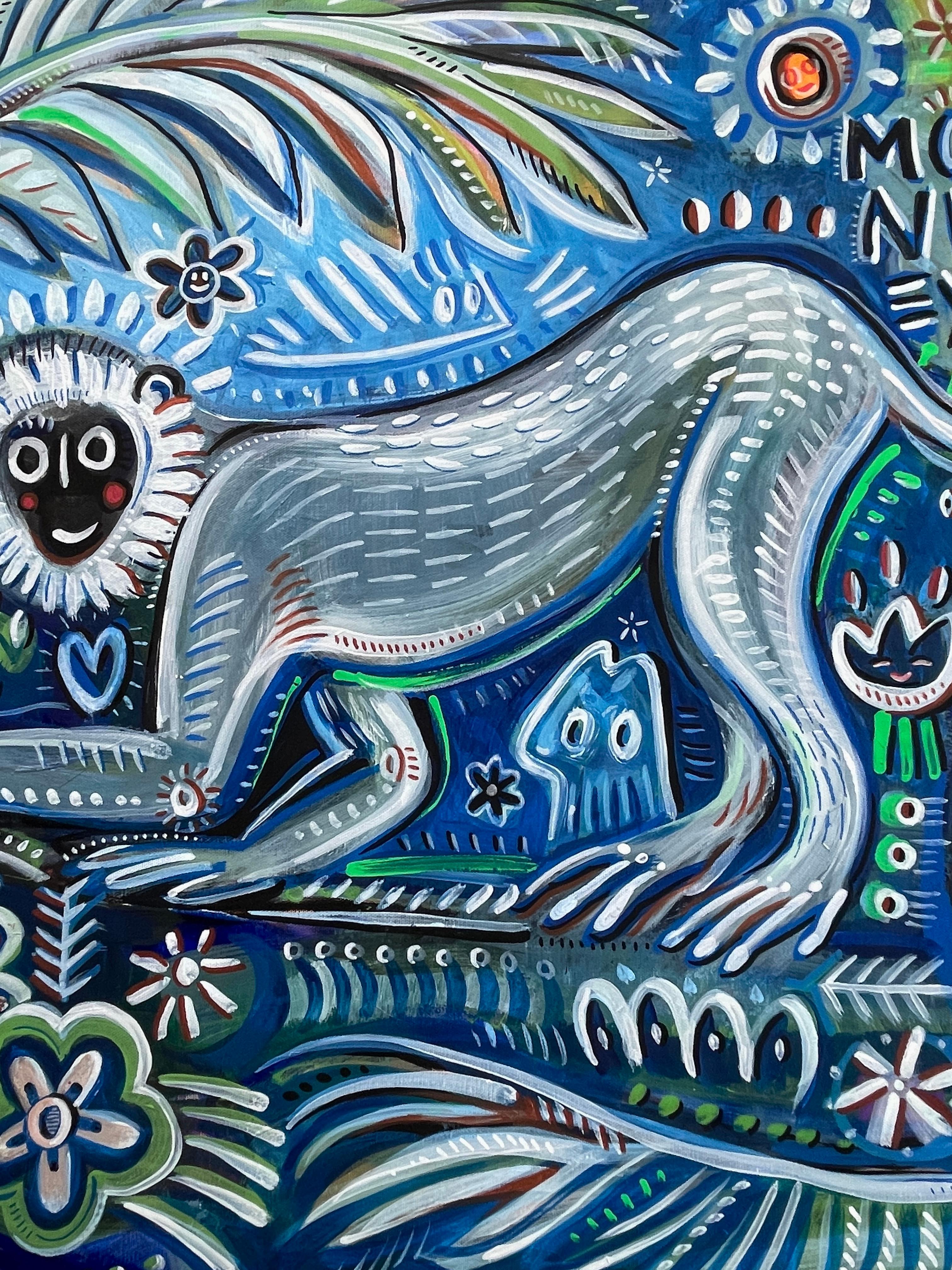 TRES MONOS - Painting Impresionista de Daria Kusto