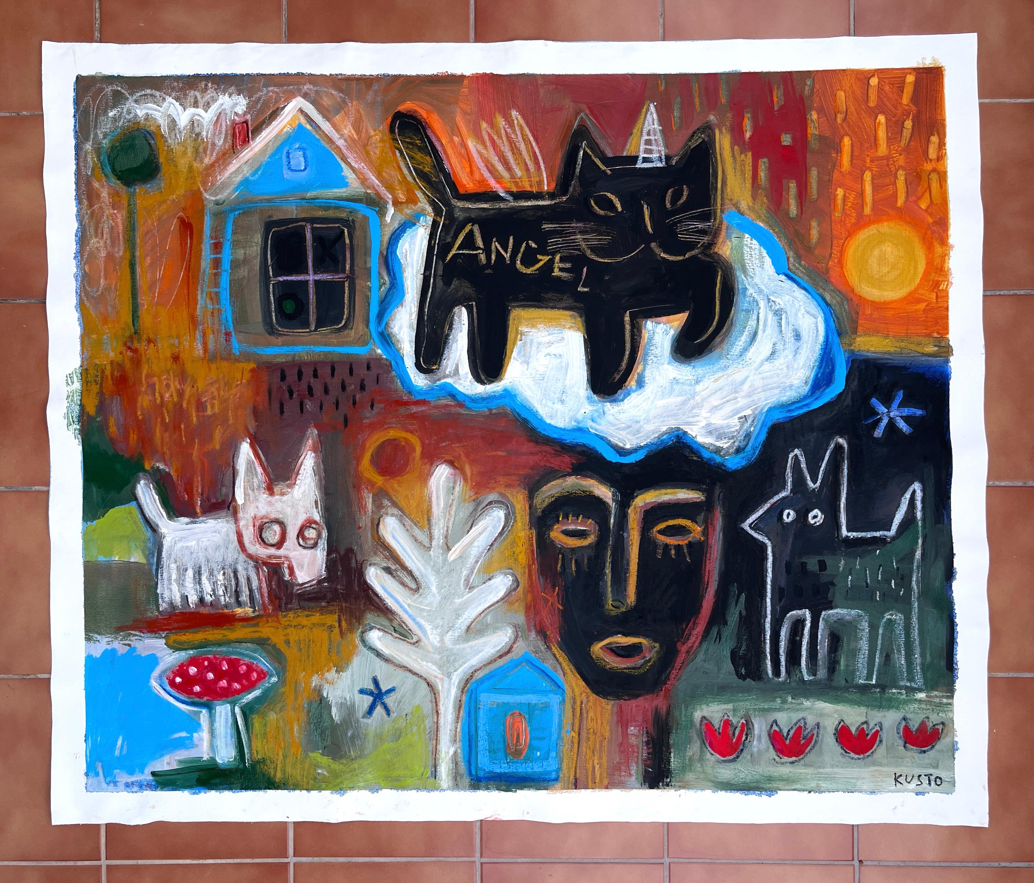 GATTO ANGELO - Painting di Daria Kusto