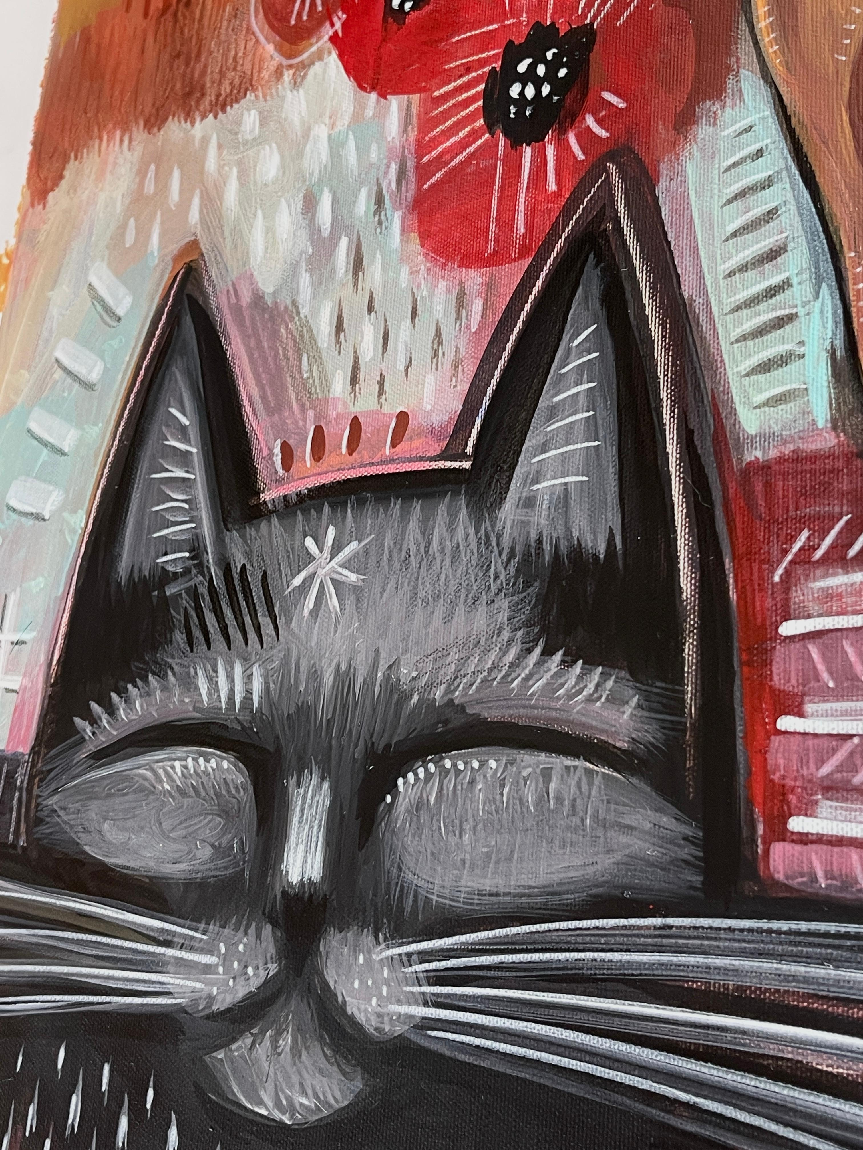 VERTRAUEN SIE DER KATZE – Painting von Daria Kusto