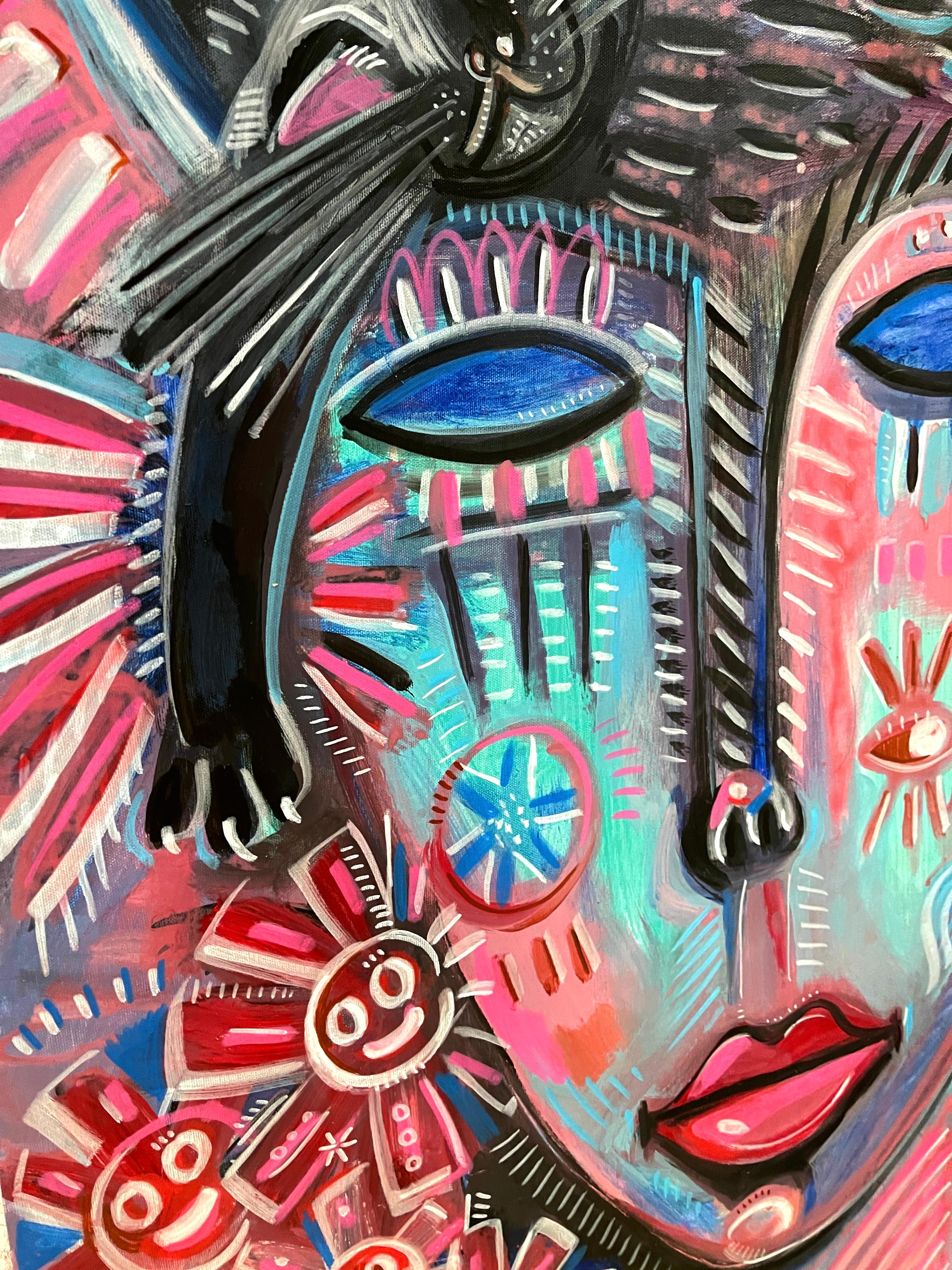 MOOD IN SYNC - Impressionist Painting by Daria Kusto