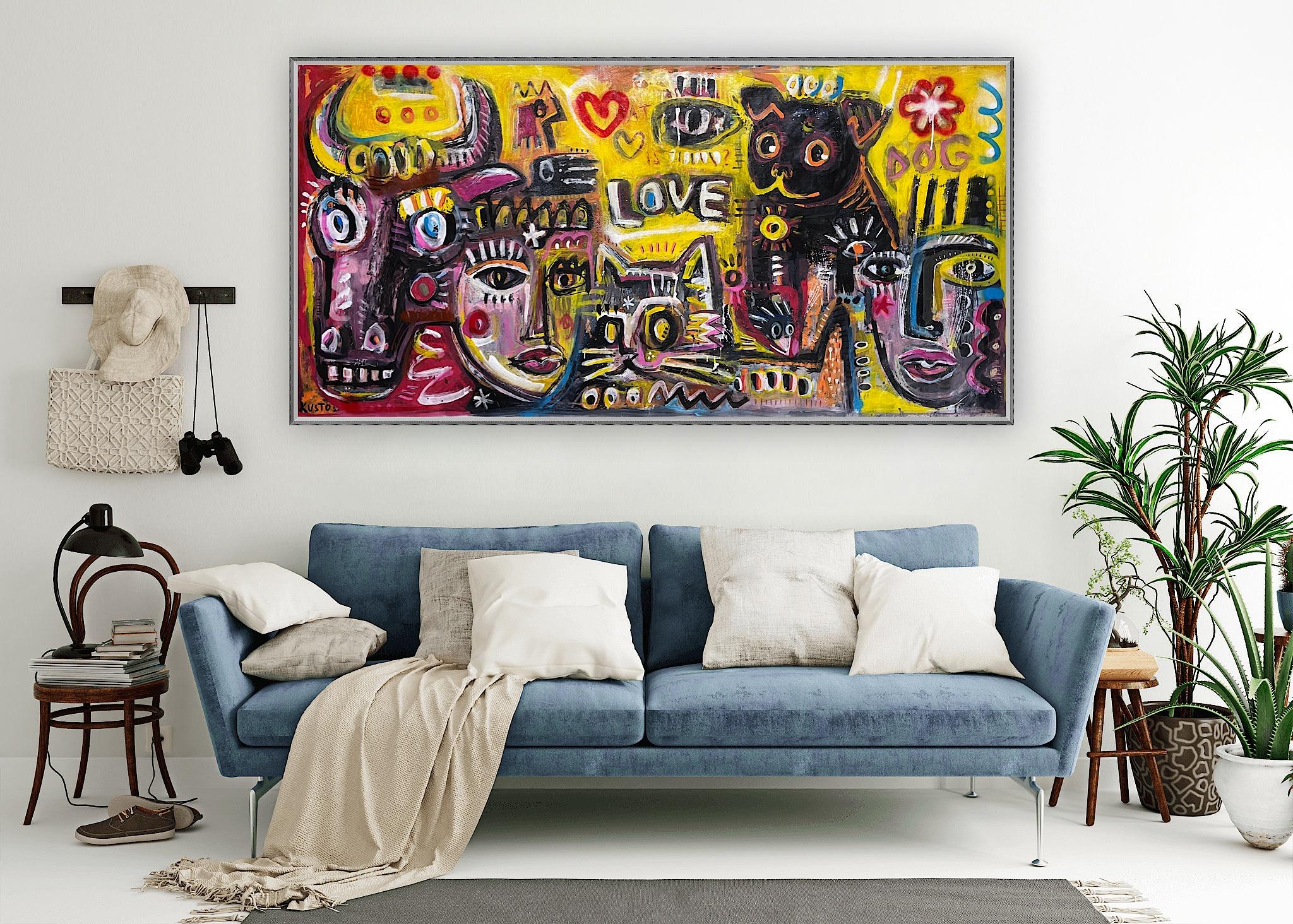Opere originali di Daria Kusto.
Acrilico, spray acrilico  su tela
Viene spedito arrotolato in un tubo,
Dalla Spagna.
