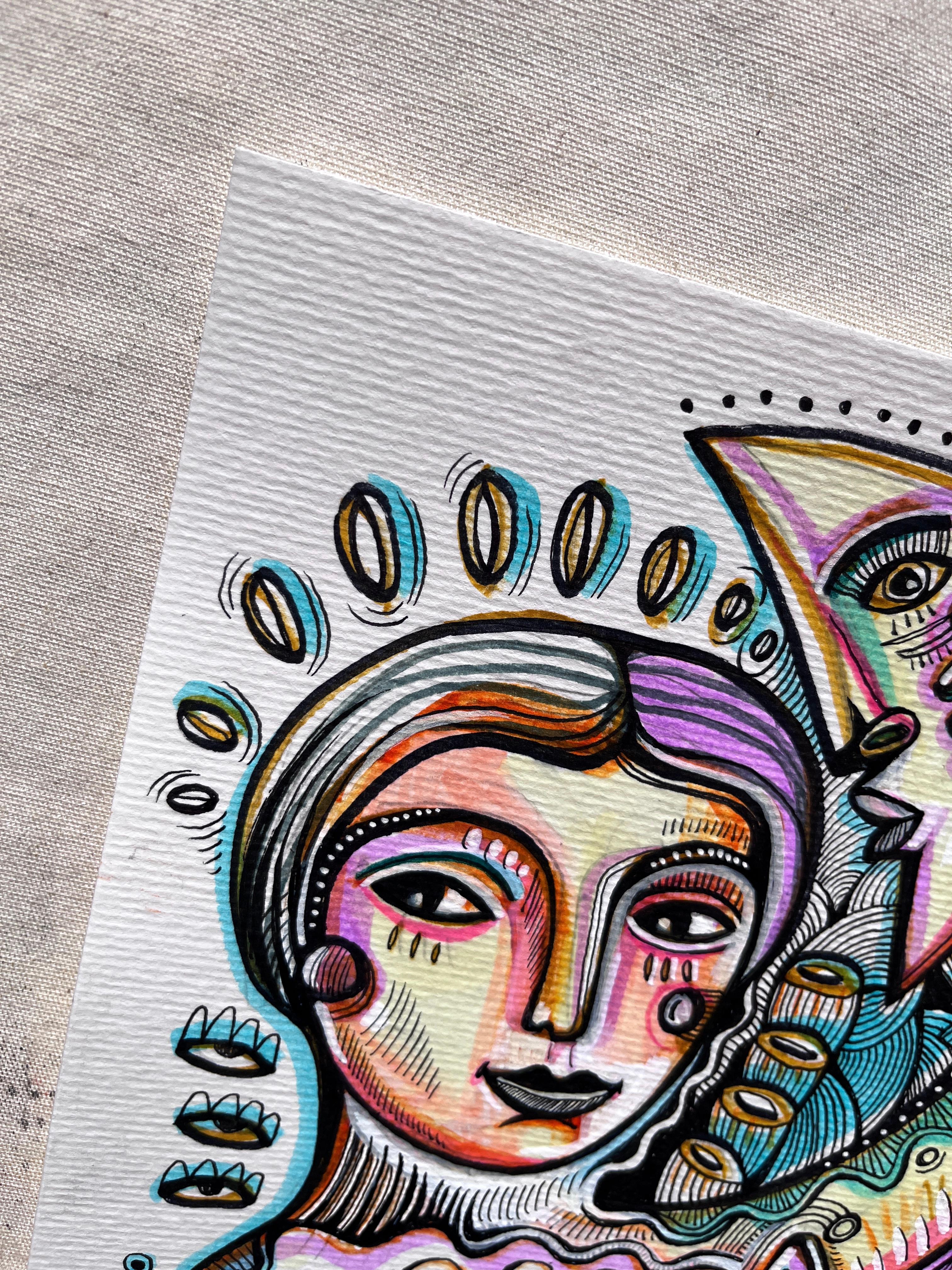 SUSSURRO DELLA LUNA - Painting Neoespressionismo di Daria Kusto