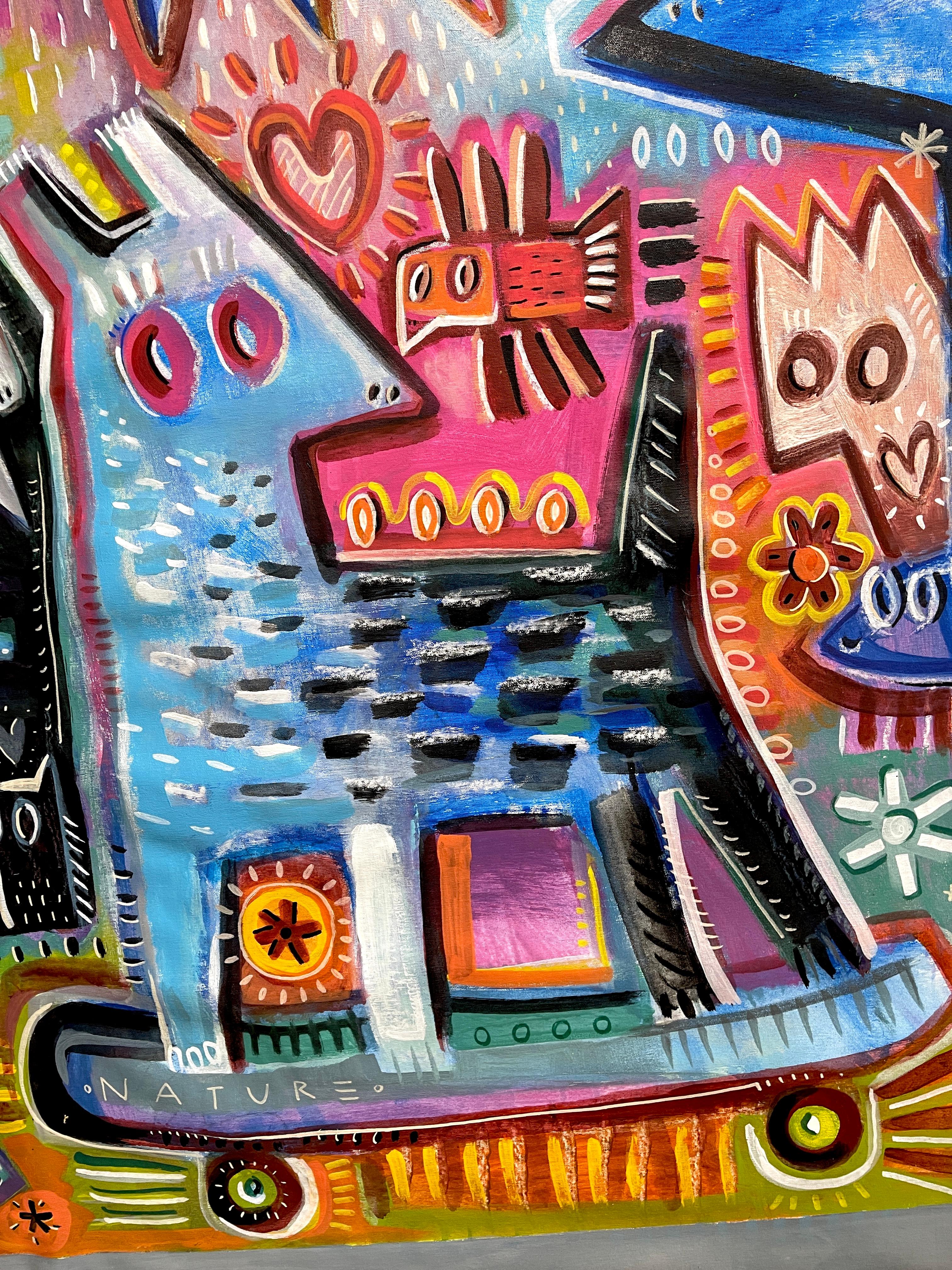 EIN FEST DER LIEBE ZUR WILDEN NATUR. 
DIE LIEBE ZUM LEBEN, DAS GLÜCK DES NATÜRLICHEN LEBENS IM EINKLANG MIT DEN NATÜRLICHEN ZYKLEN
Acryl auf Leinwand.
Collaboration  Daria Kusto  und Angel Rivas.
