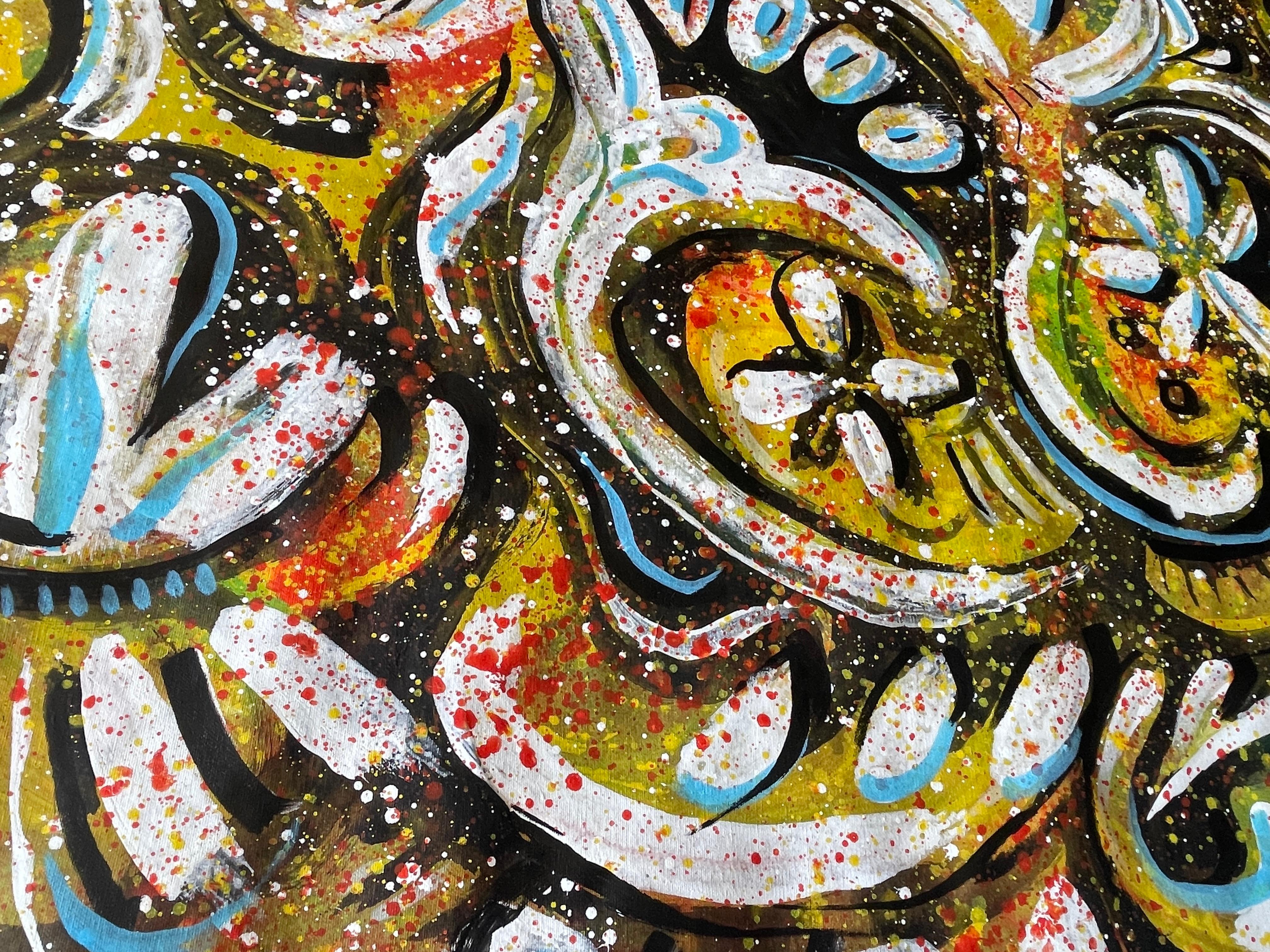 WINTER FLOWES (Braun), Figurative Painting, von Daria Kusto