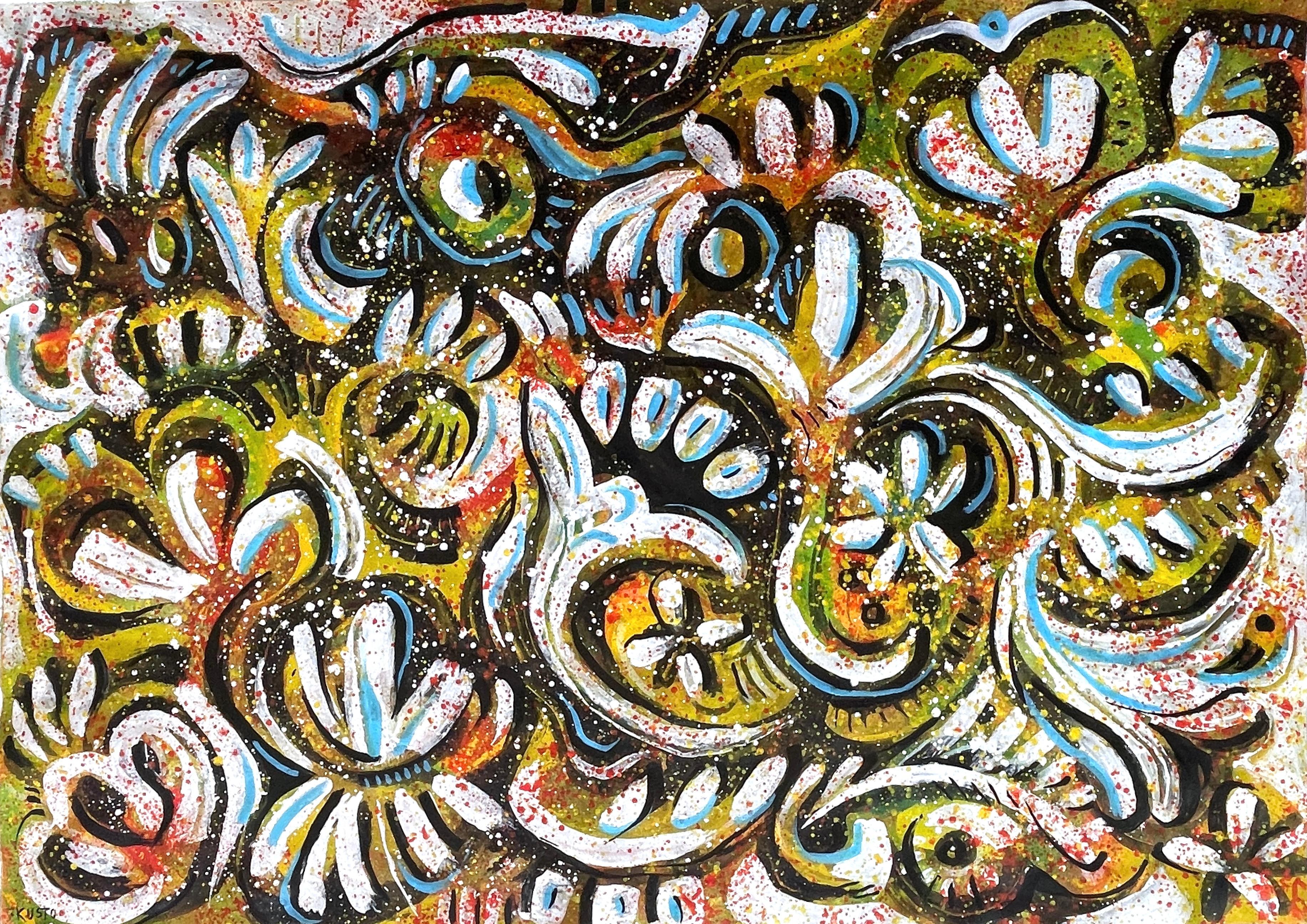 Daria Kusto Figurative Painting – WINTER FLOWES