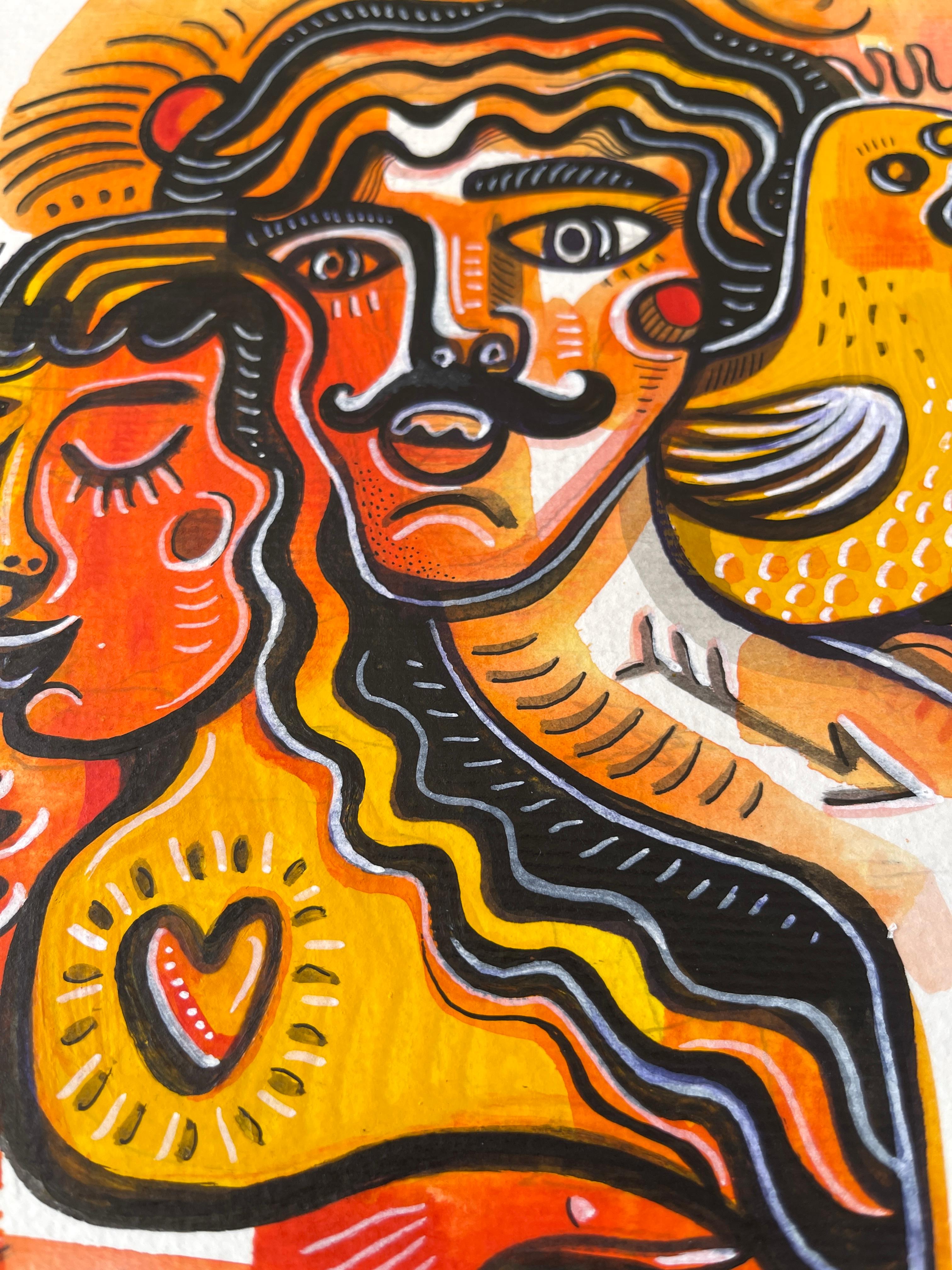 YELLOW DUCK - Painting de Daria Kusto