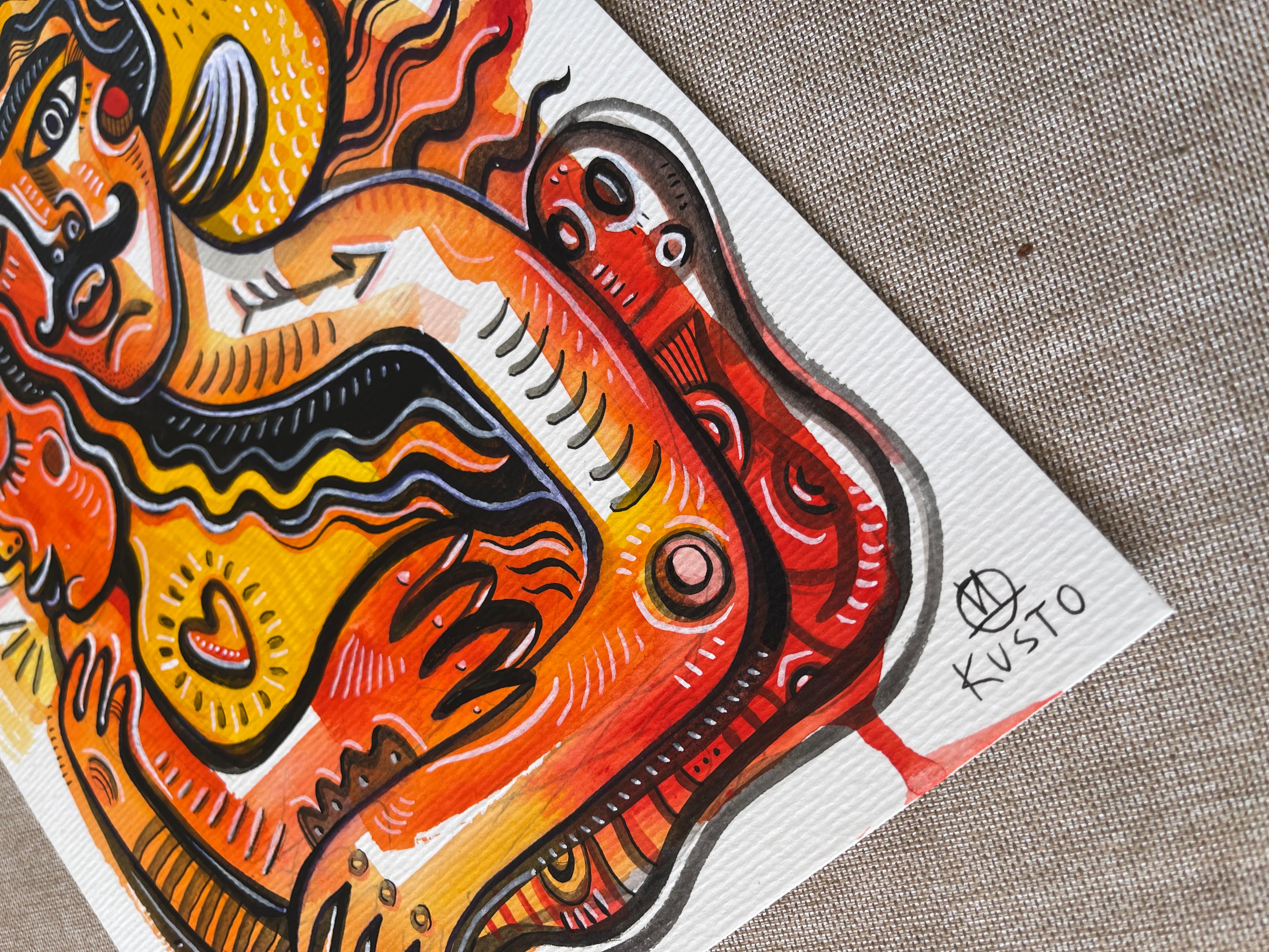 Œuvre originale de Daria Kusto.
Encre, acrylique, vernis sur papier.
La r�éalité des flux magiques...
Expédition depuis l'Espagne, en toute sécurité et dans les meilleurs délais