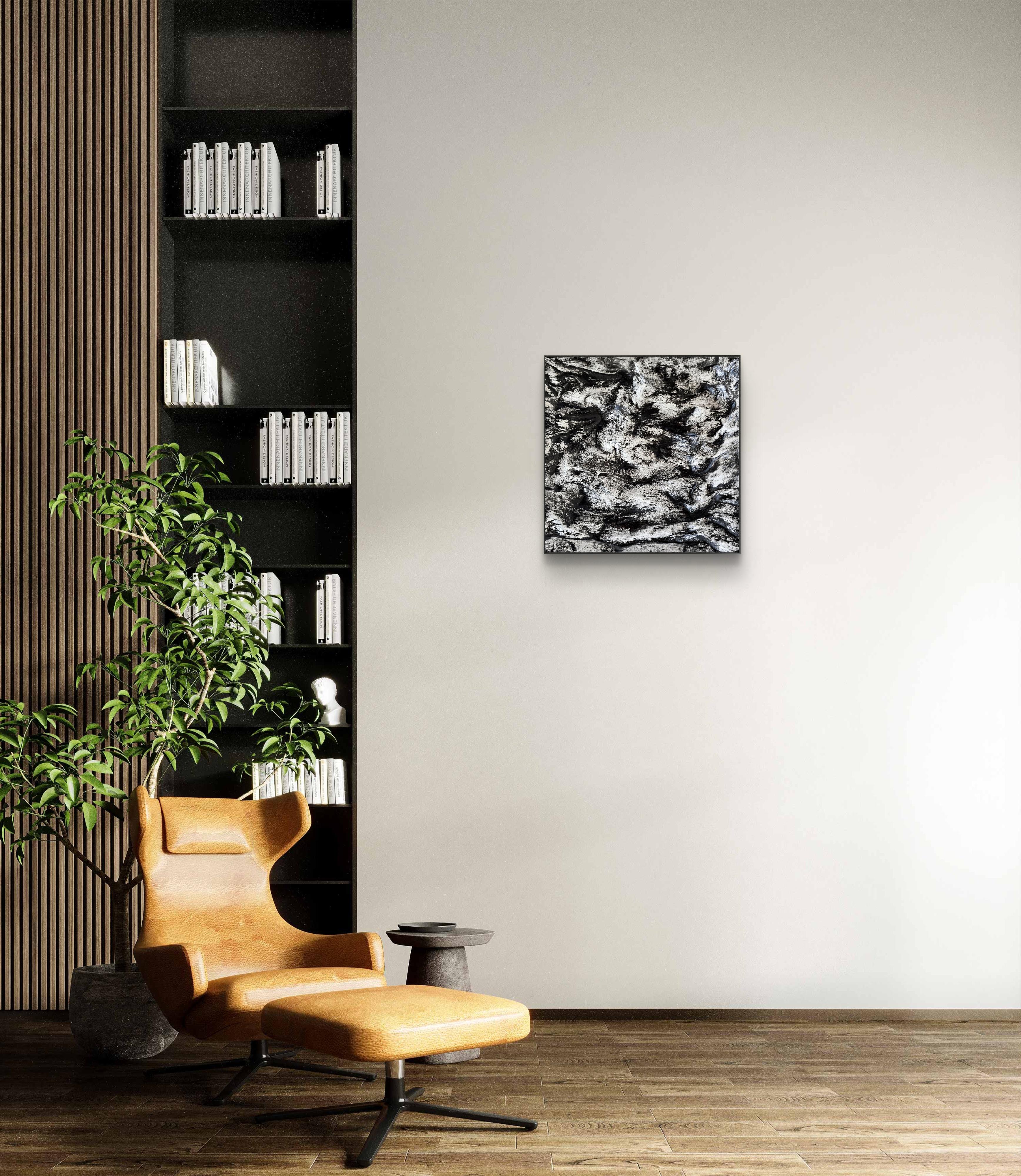 Tempesta - Abstract Painting Nero di Daria Luhova