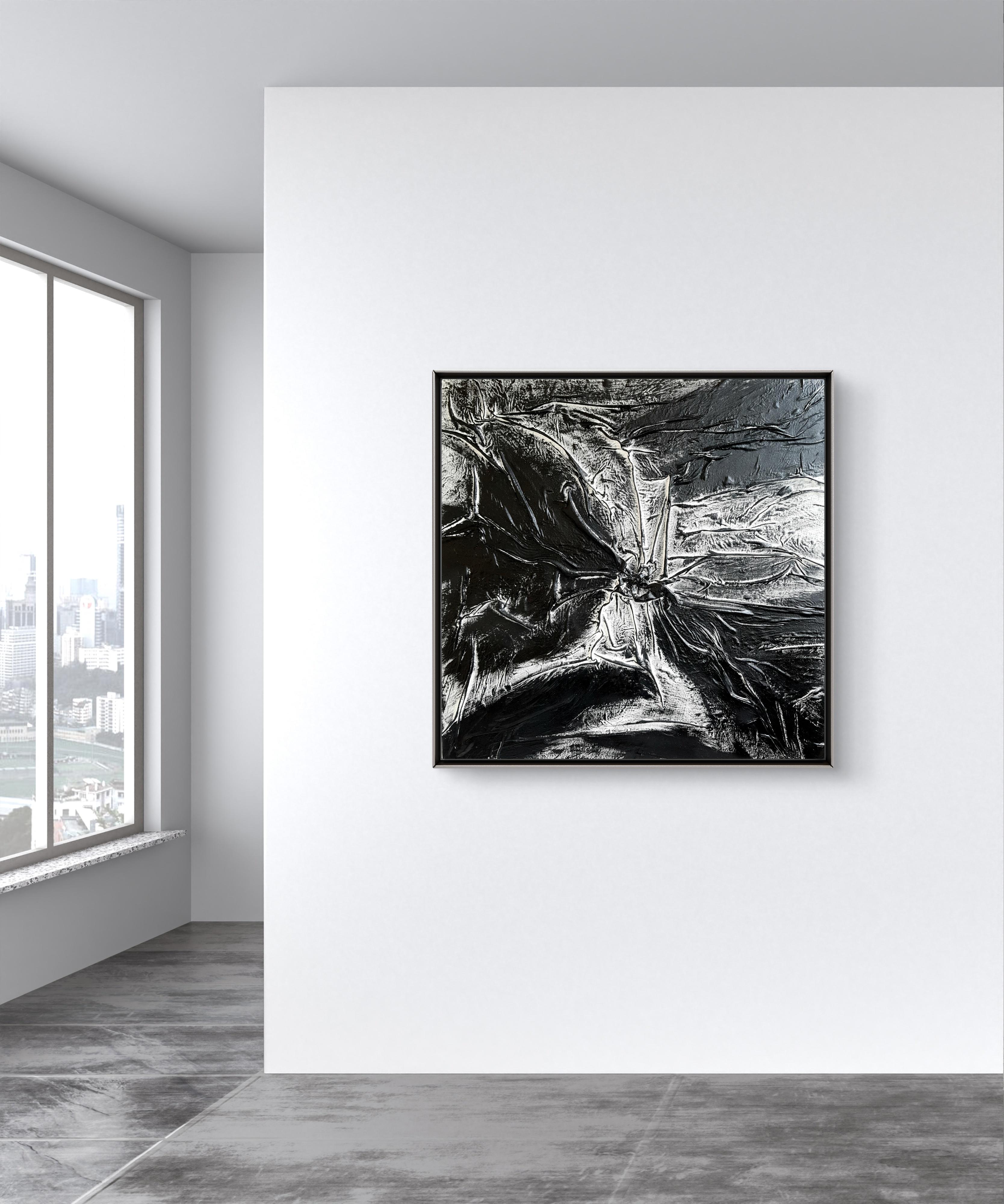 Il potere dentro di noi - Abstract Painting Nero di Daria Luhova