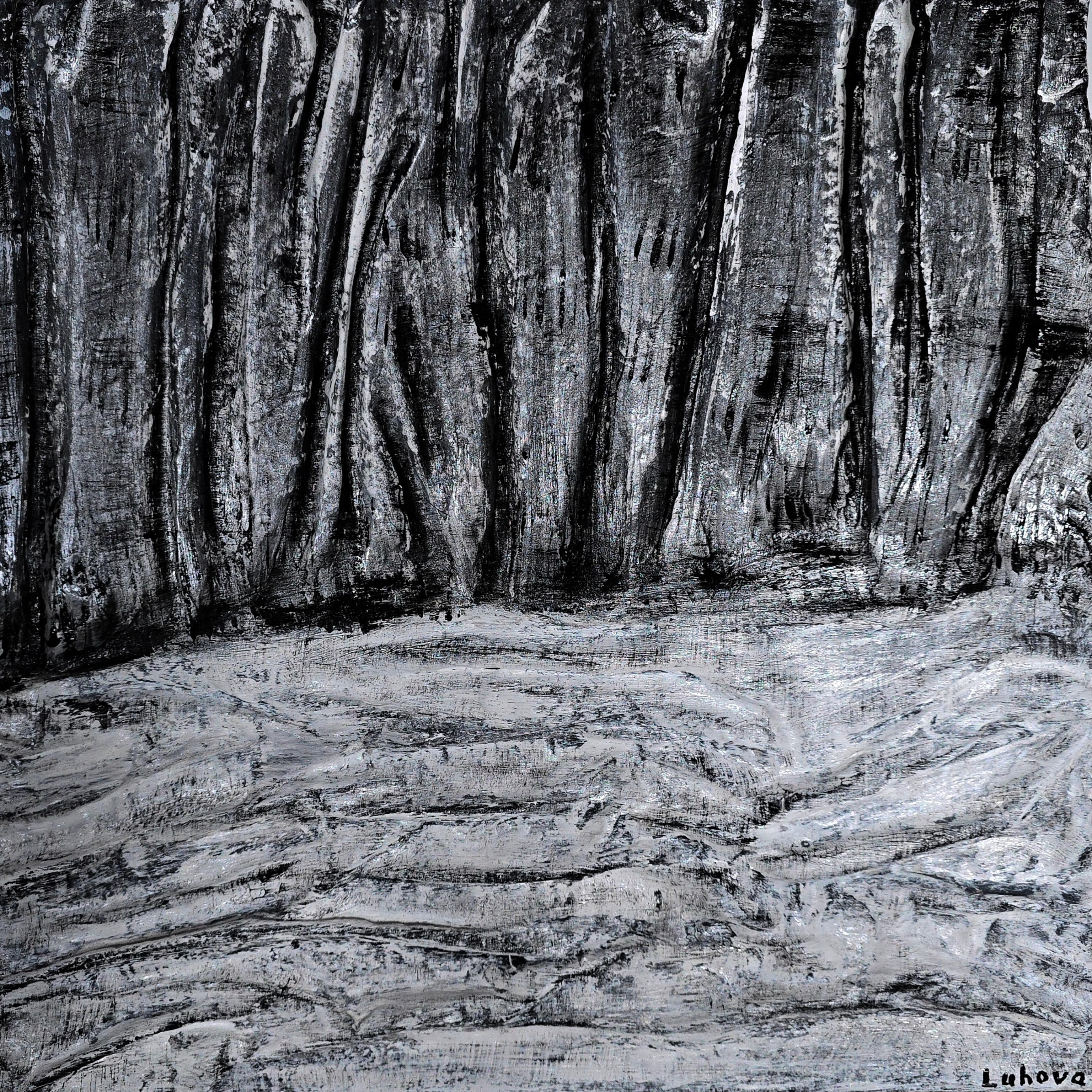 Bosque de invierno - Mixed Media Art de Daria Luhova