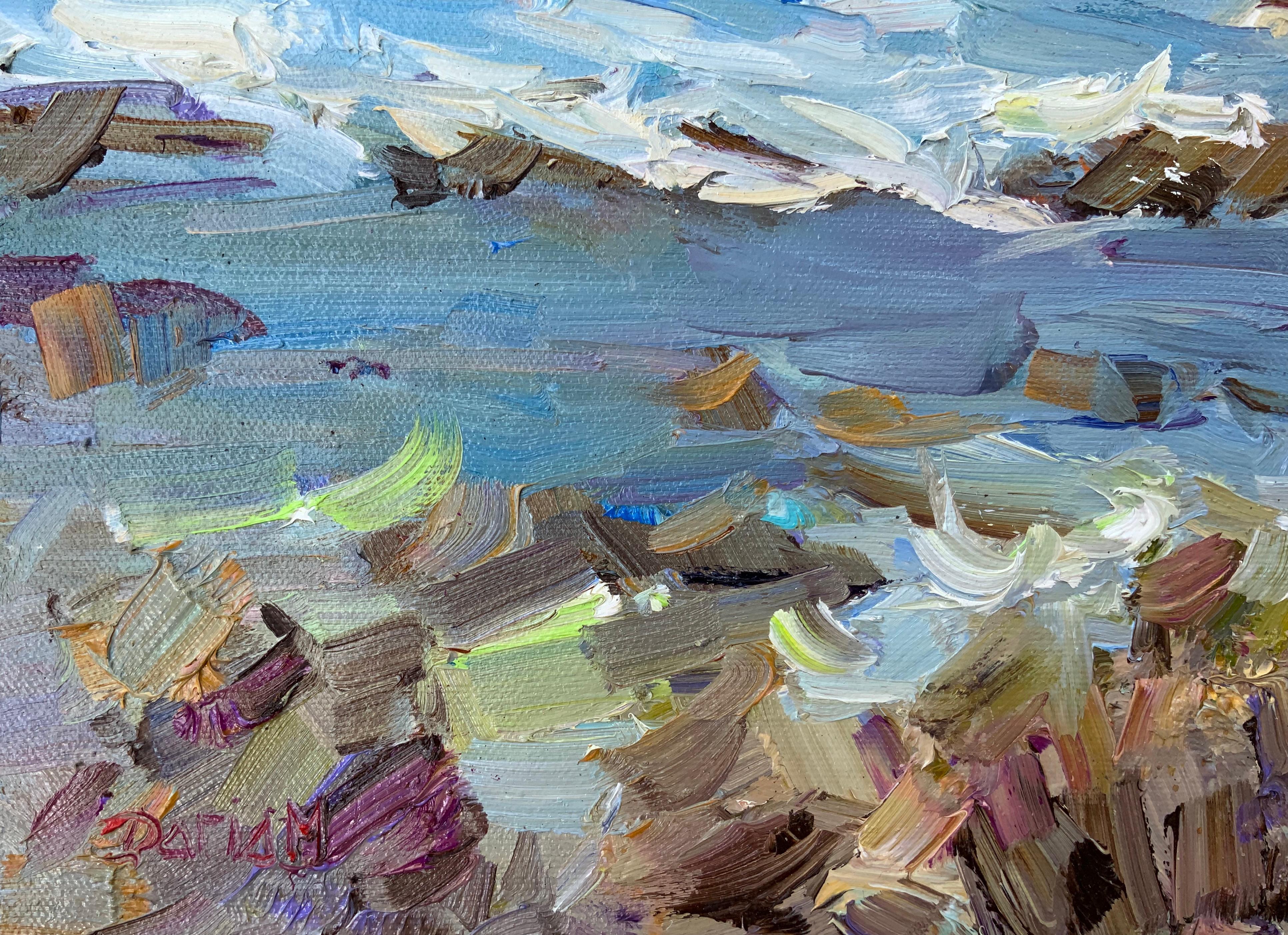 Un momento di tempesta - Painting Impressionismo di Daria Molostnova