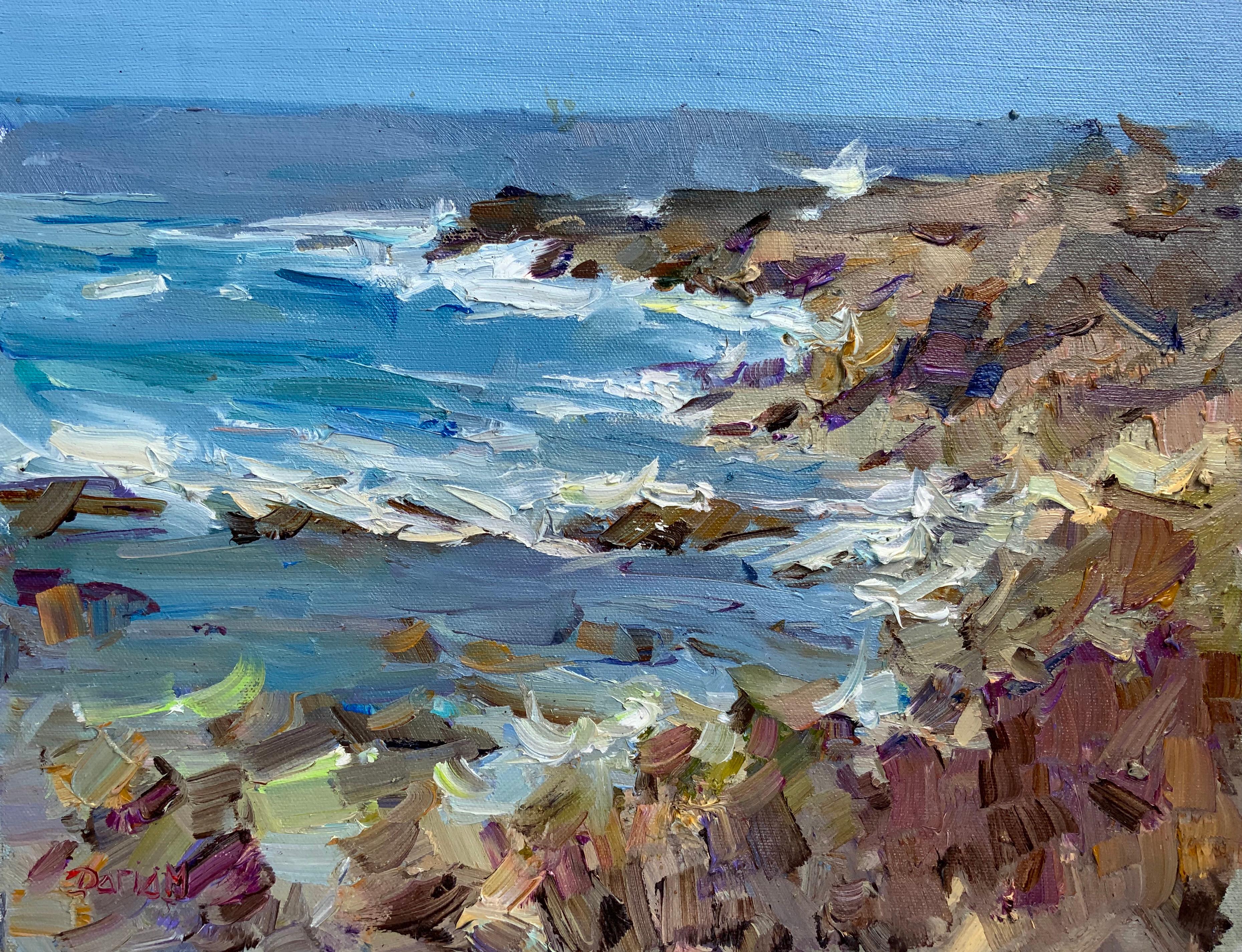 Landscape Painting di Daria Molostnova - Un momento di tempesta