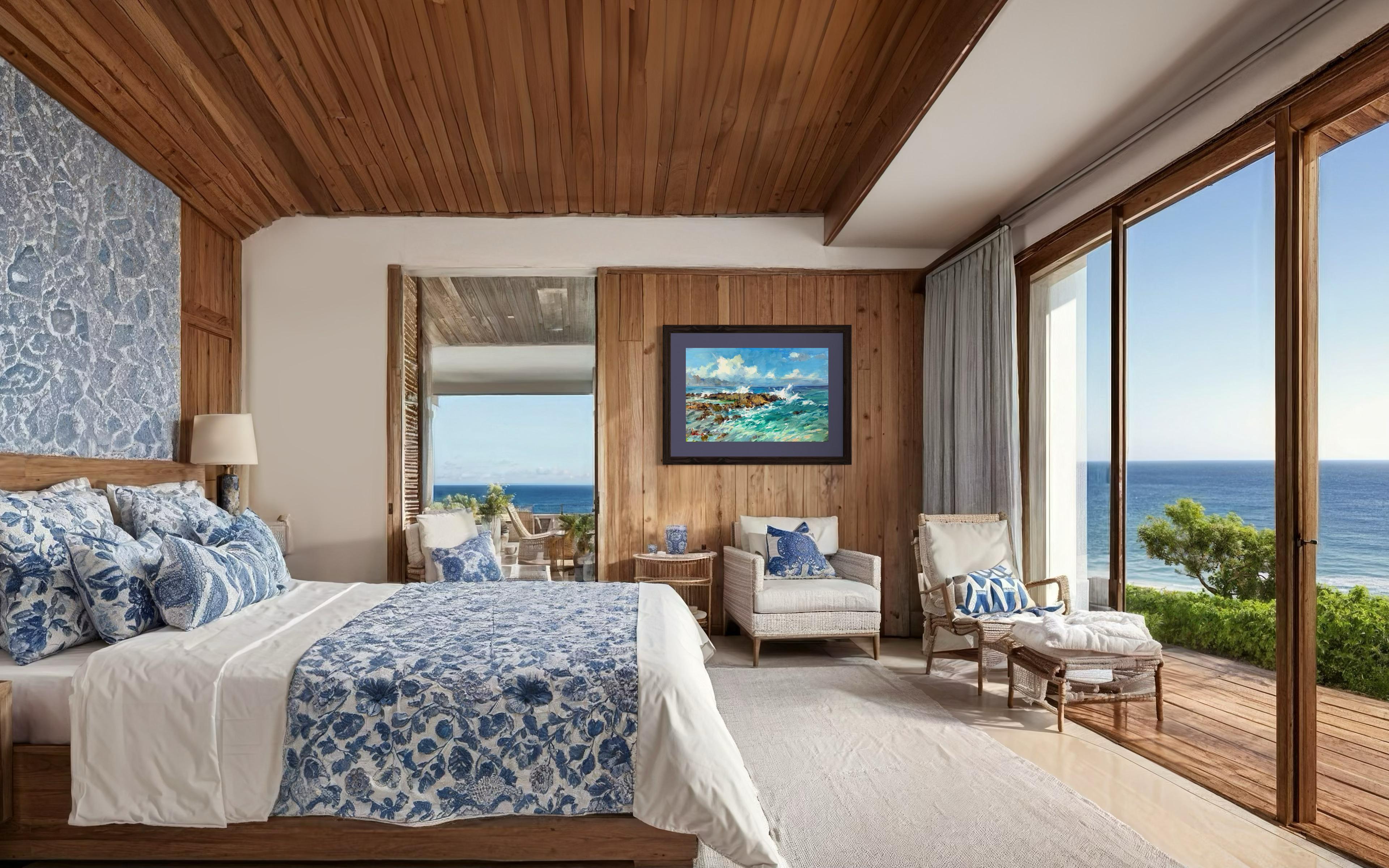A New Day over the Ocean. Ocean, winter storm, big waves, Oahu, seascape For Sale 8