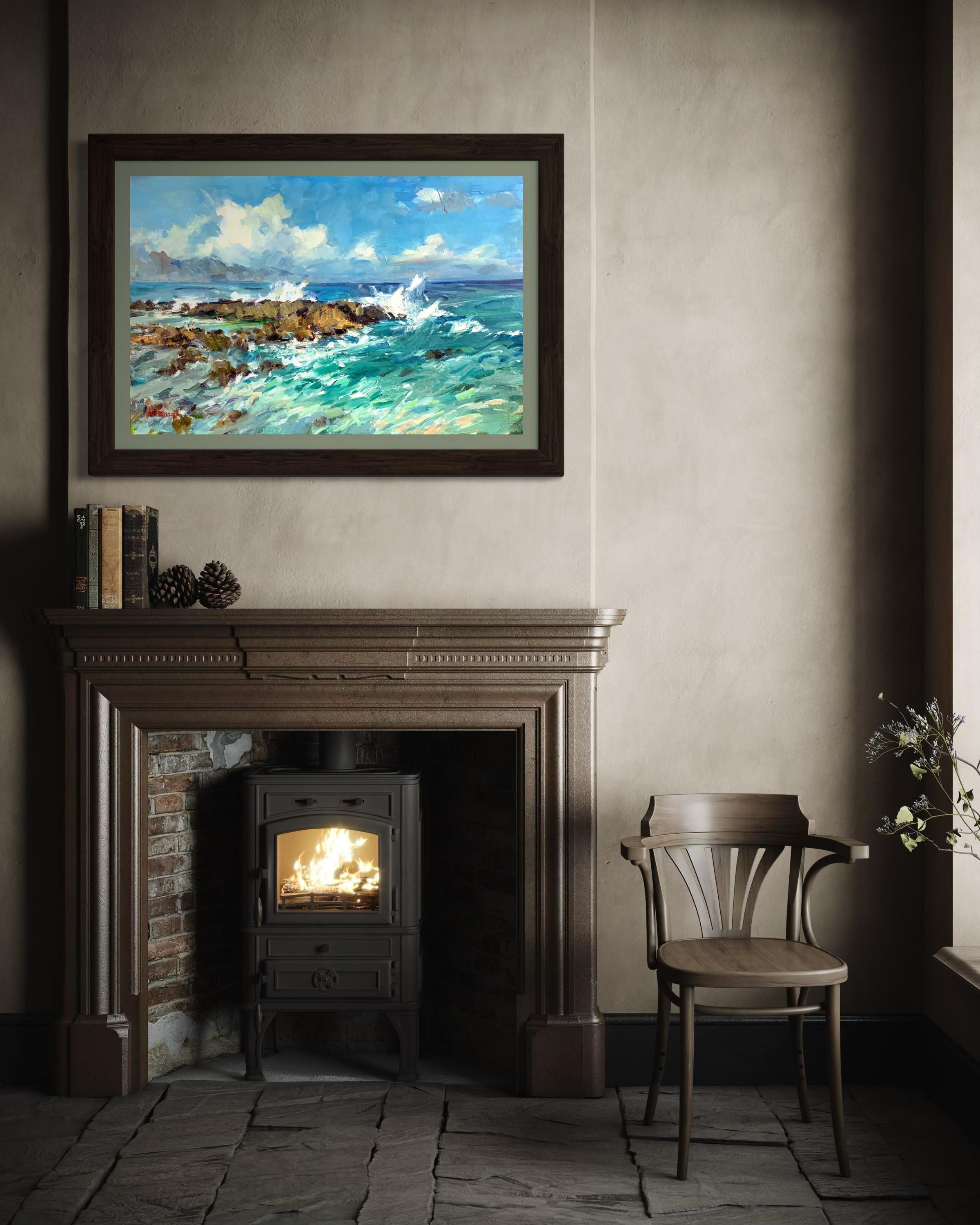 A New Day over the Ocean. Ocean, winter storm, big waves, Oahu, seascape For Sale 9