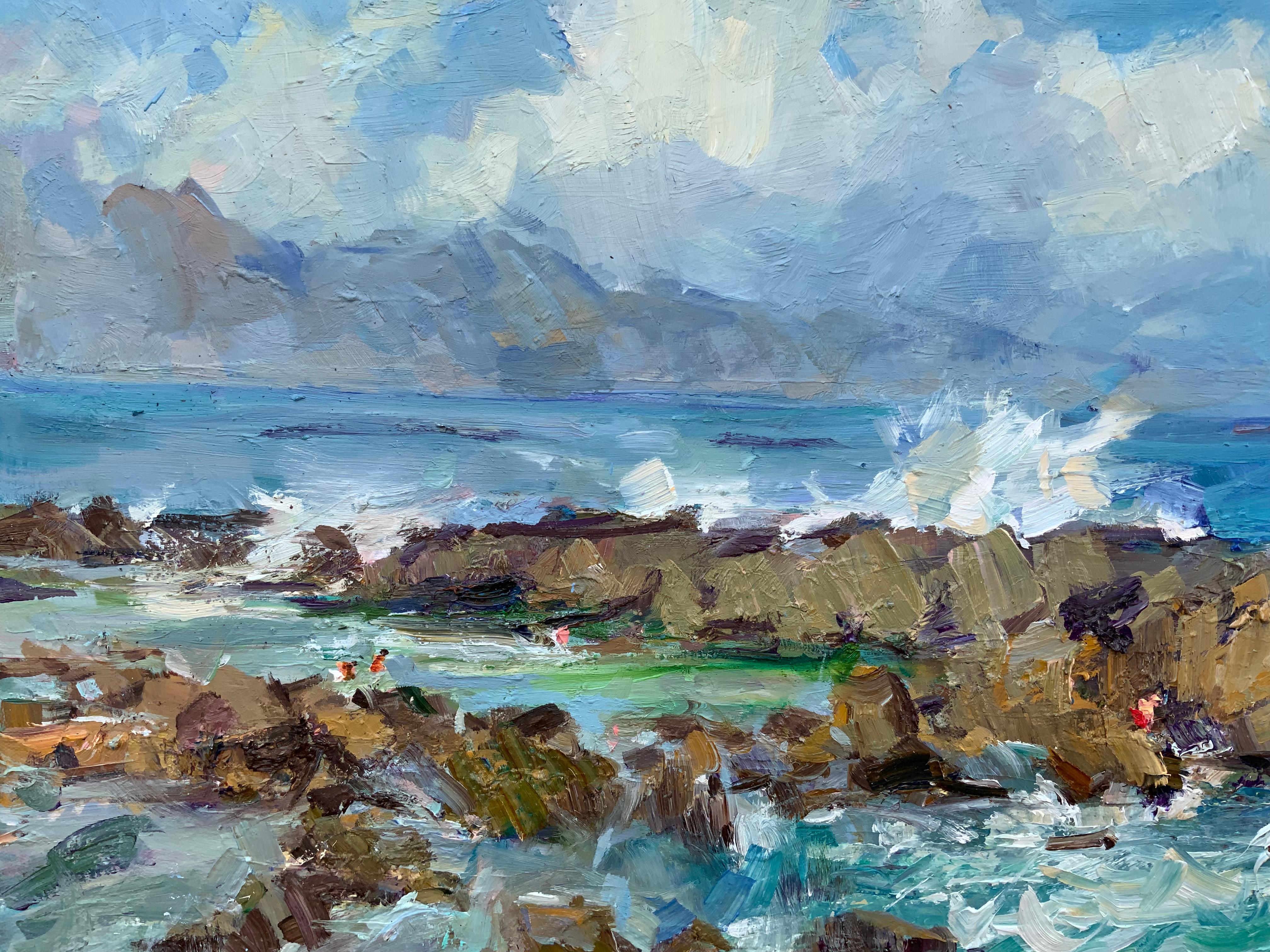 A New Day over the Ocean. Ocean, winter storm, big waves, Oahu, seascape For Sale 3