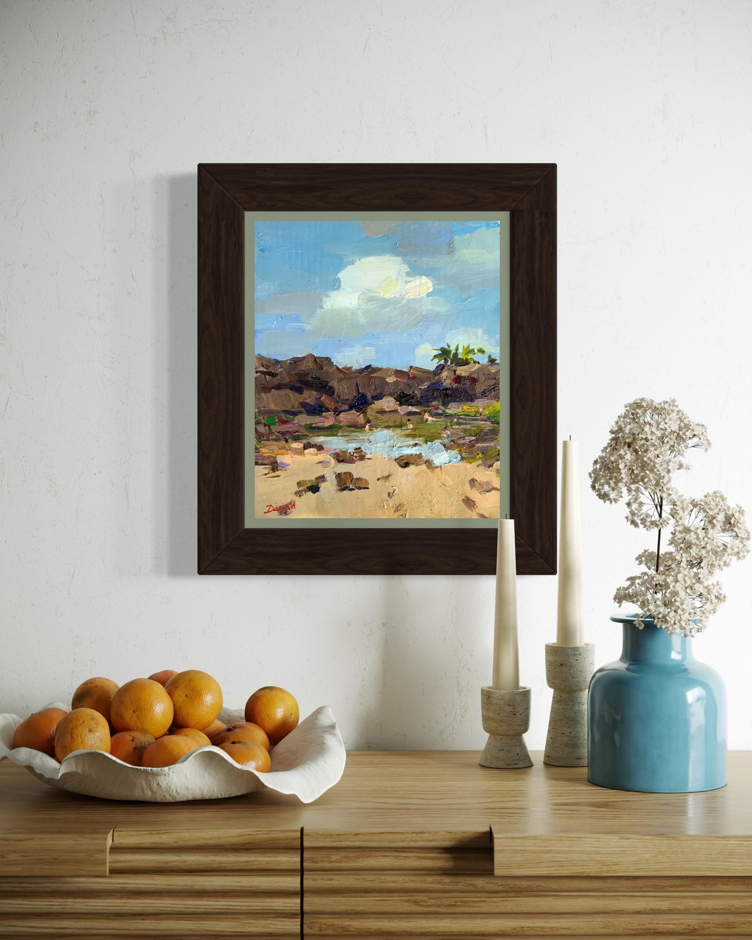 Les baigneurs de l'après-midi. Figures nues, baigneurs, plein air, atmosphère, lumière chaude en vente 2