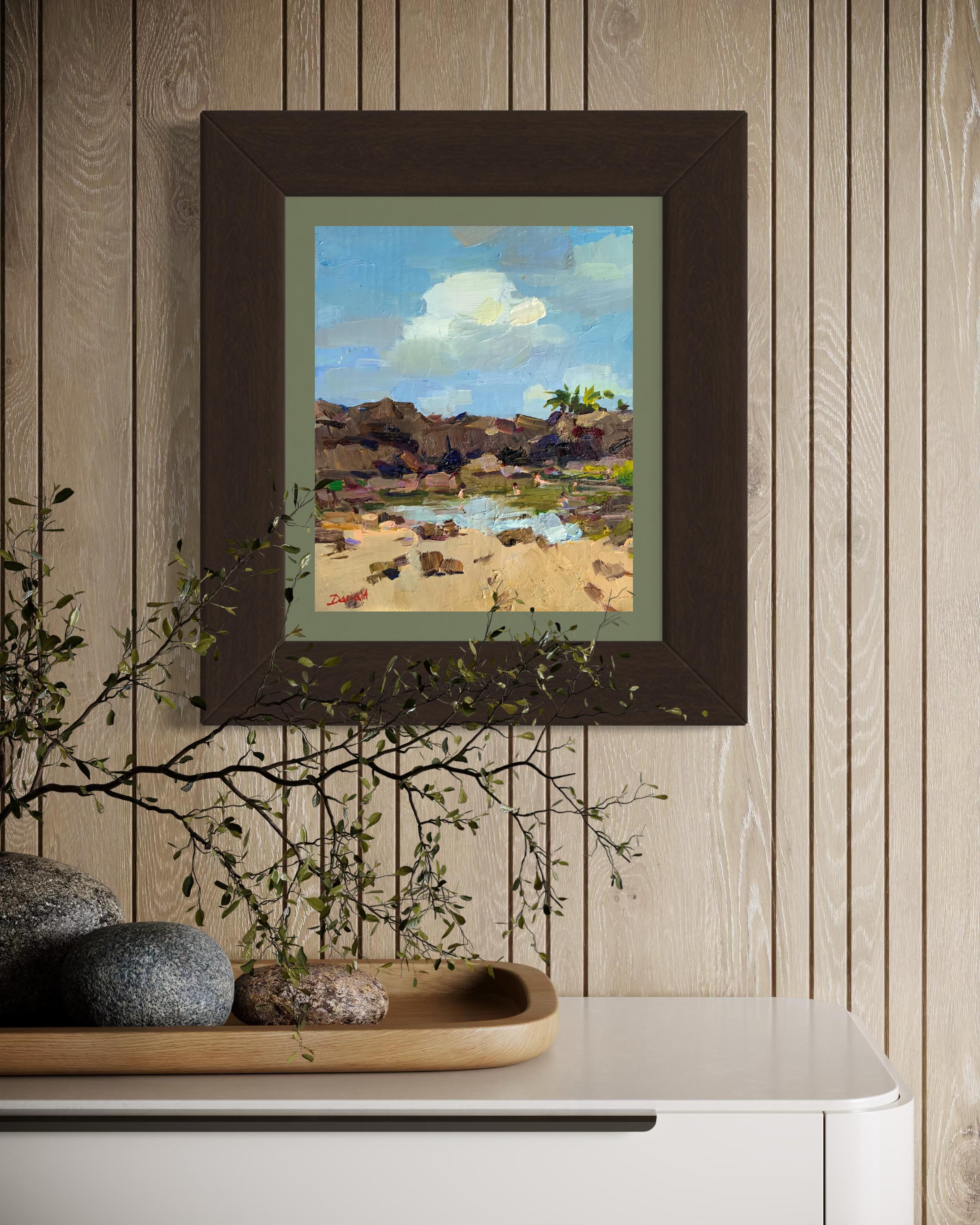 Les baigneurs de l'après-midi. Figures nues, baigneurs, plein air, atmosphère, lumière chaude en vente 4